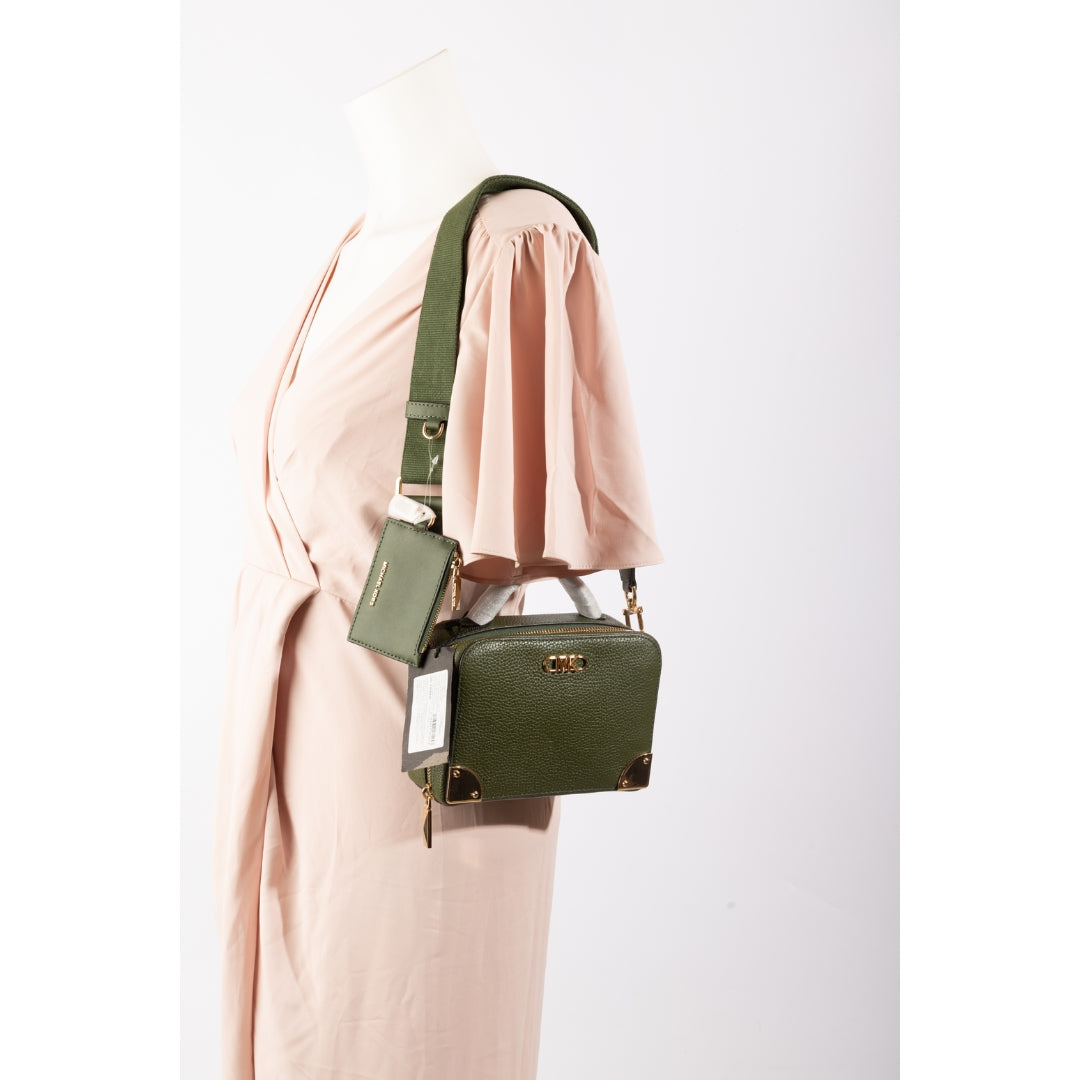 Michael Kors Estelle Trunk Small Pebbled Leather Crossbody Bag