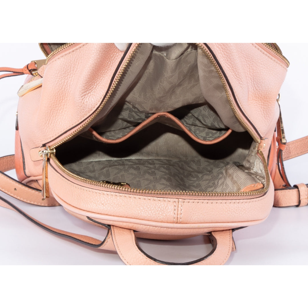 Michael Kors Rhea Pink Leather Backpack