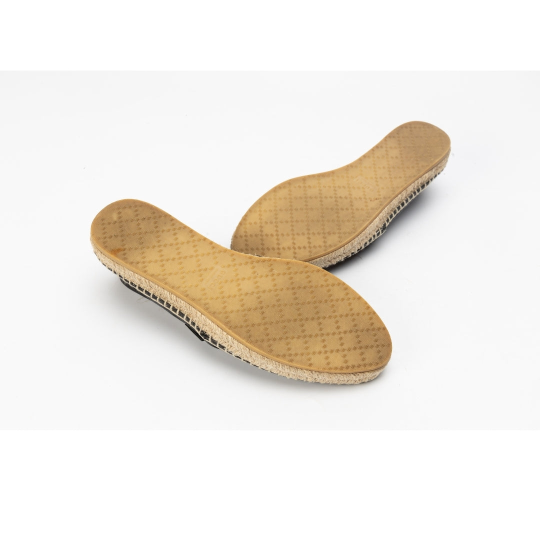 Gucci Black GG Canvas and Leather Espadrille
