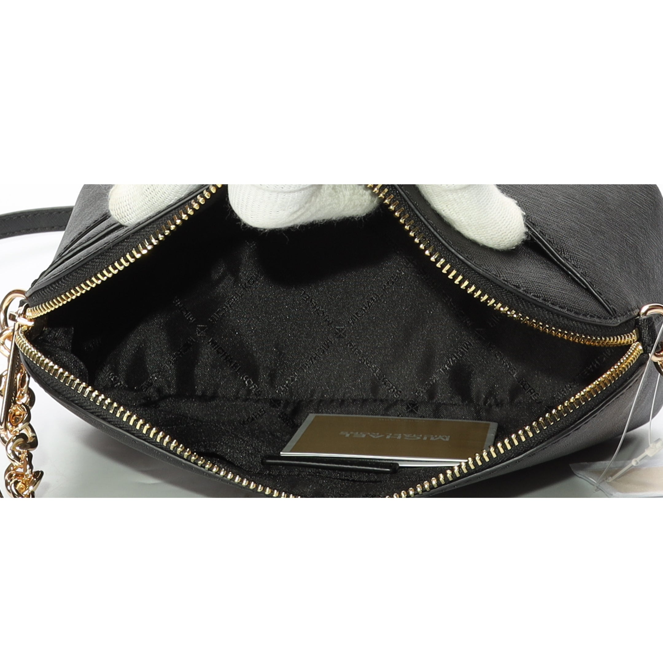 Michael Kors Jet Set Black Dome Crossbody Bag