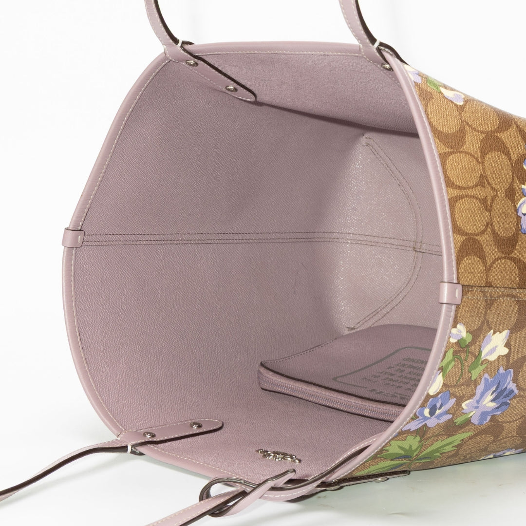 Coach Floral Print Coated Canvas Reversible City Tote