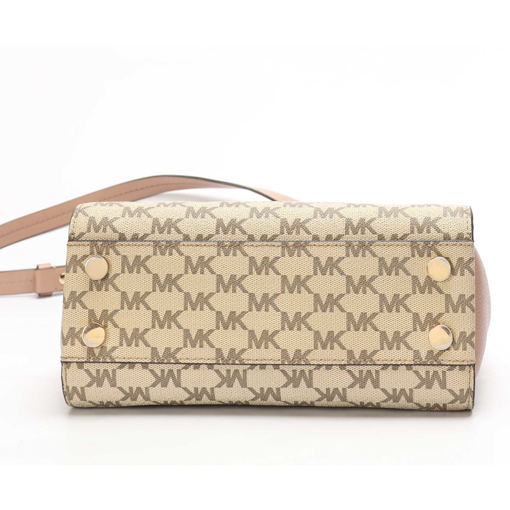 Michael Kors Salon Editor Pink Logo Crossbody Bag