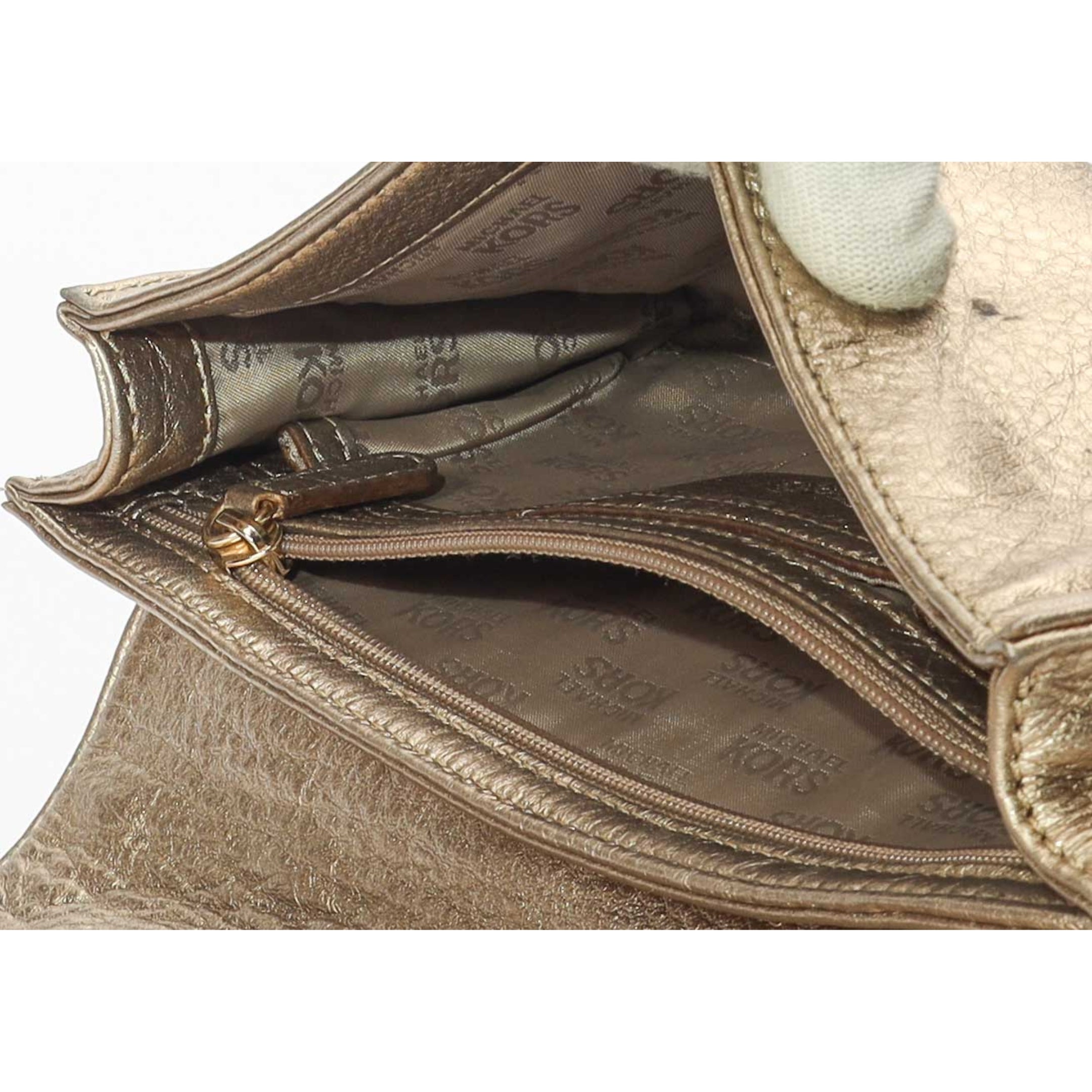 Michael Kors Metallic Chain Clutch
