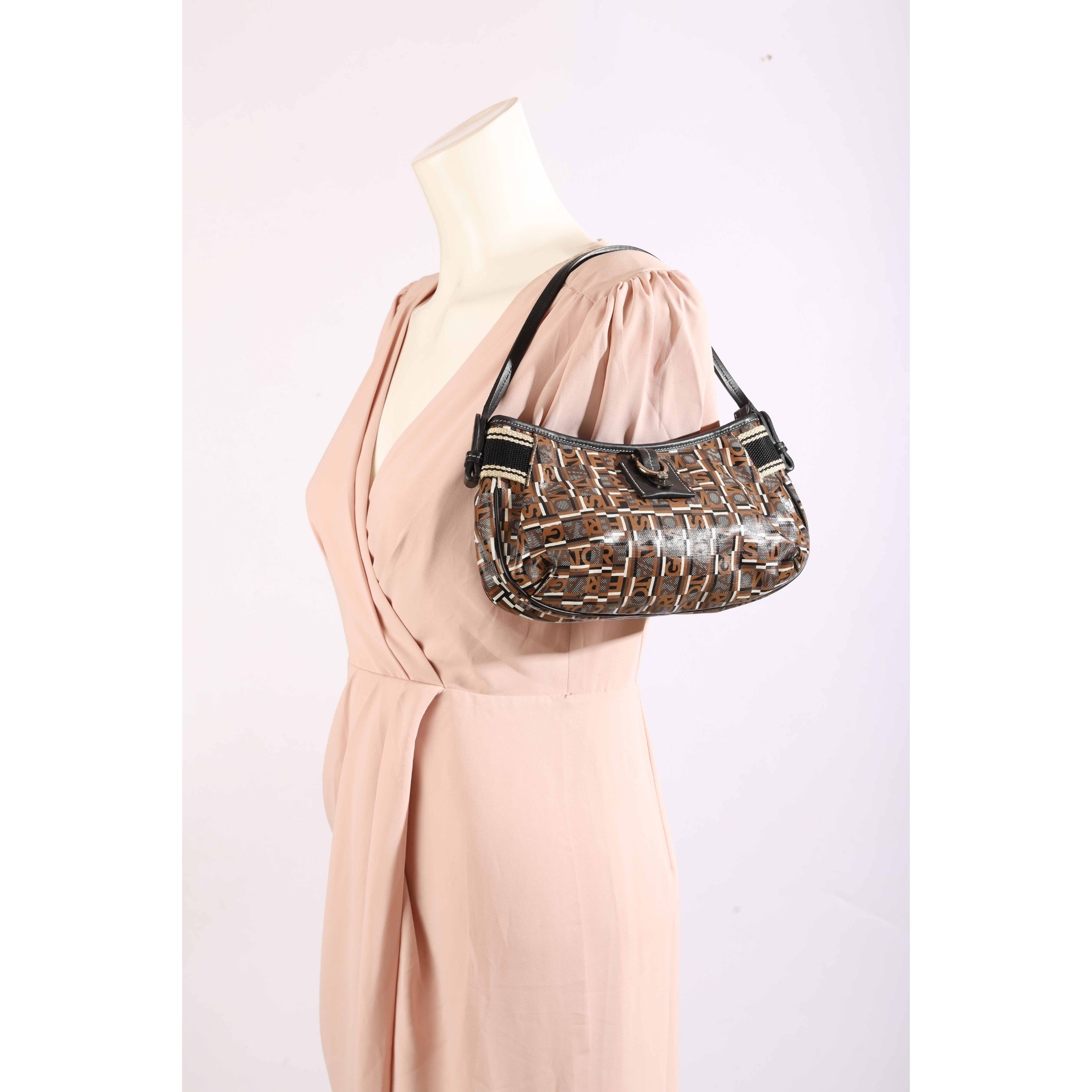 Salvatore Ferragamo Logo Print Shoulder Bag