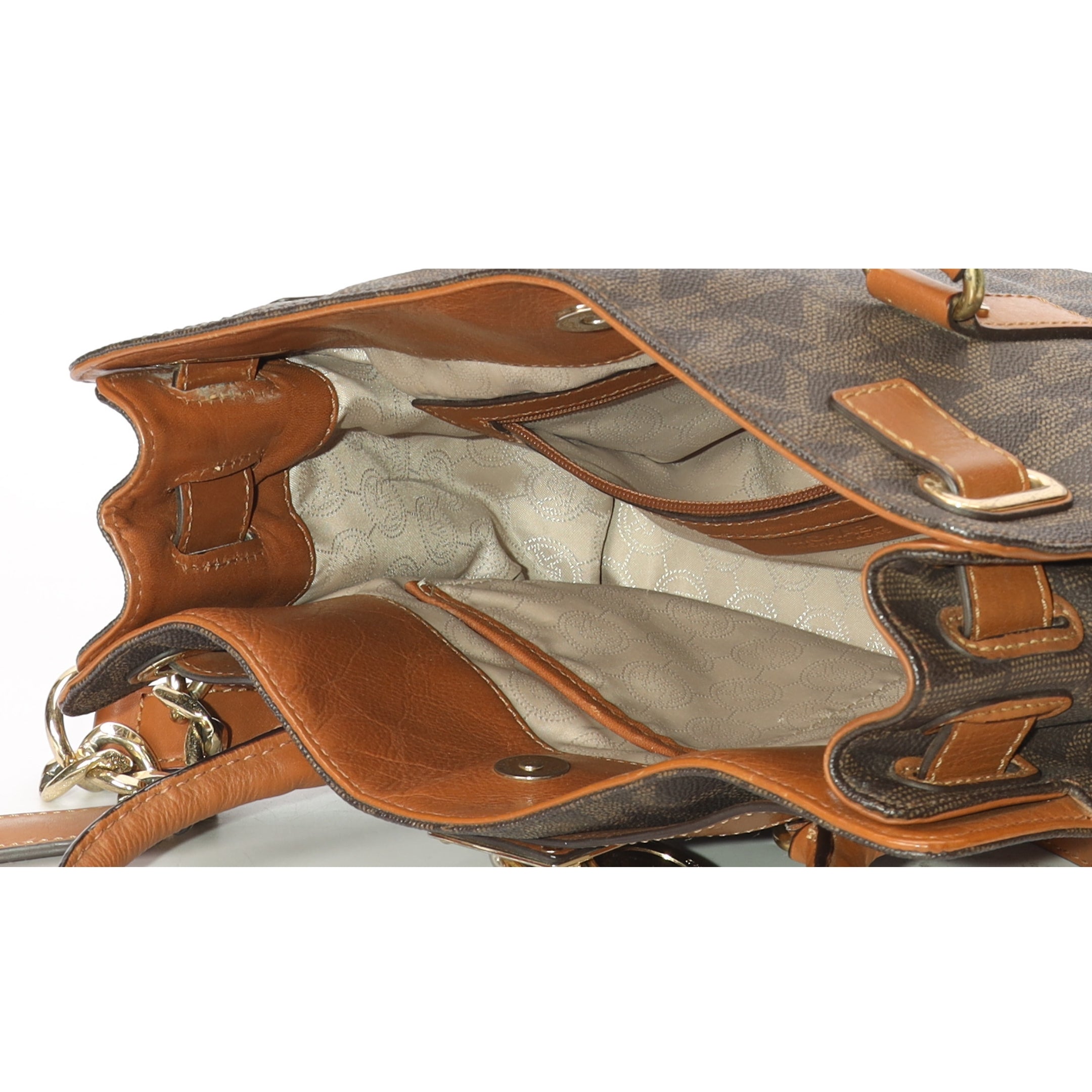 Michael Kors Hamilton Brown Logo Tote