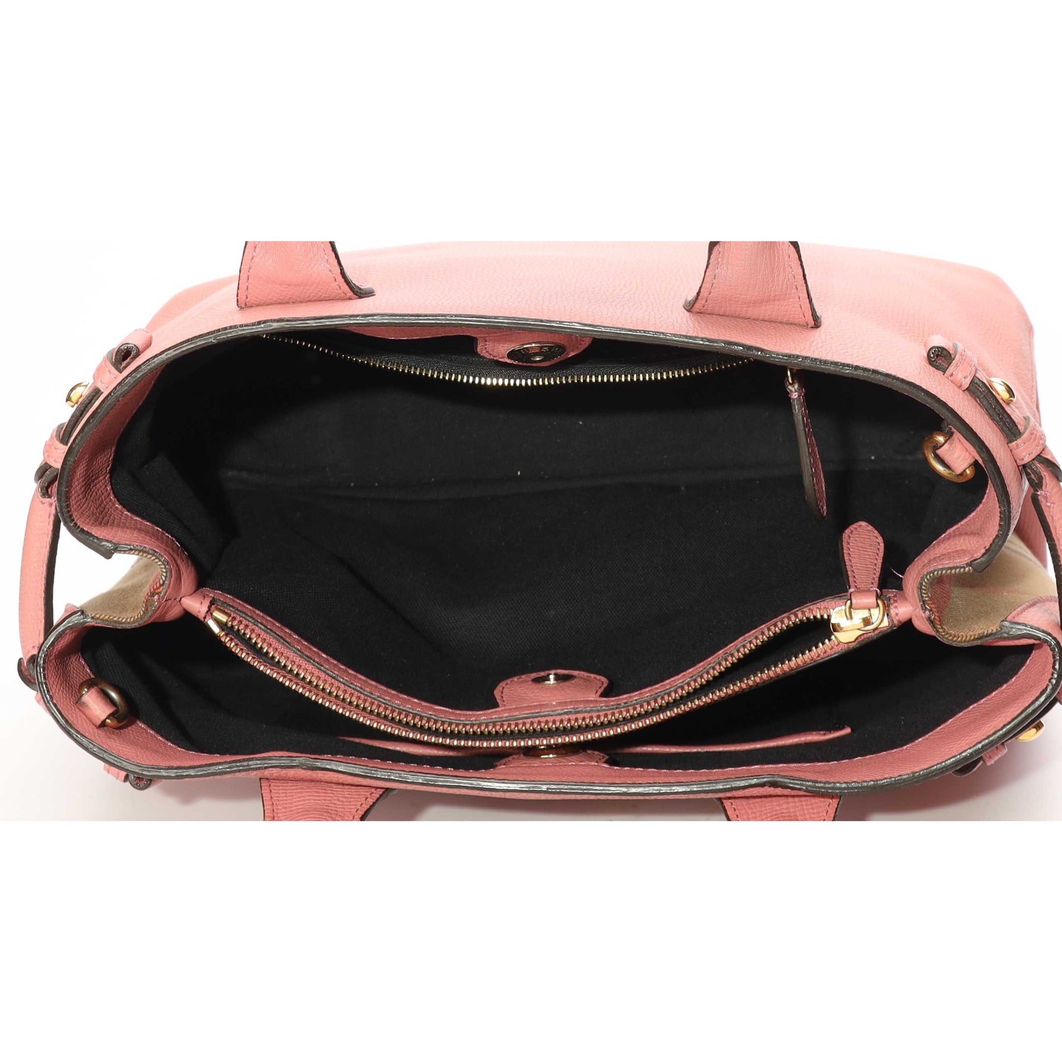 Burberry Pink Banner Large Satchel