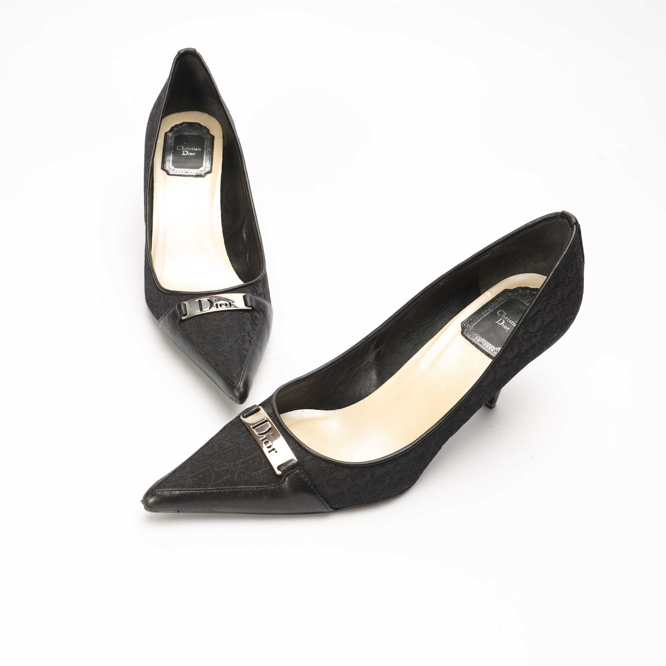 Christian Dior Diorissimo Pattern Pumps