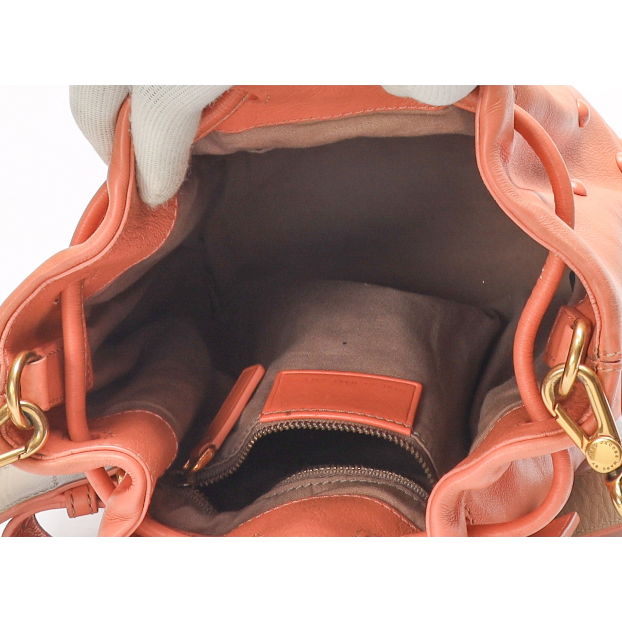 Marc Jacobs Peach The Bucket Sling Bag