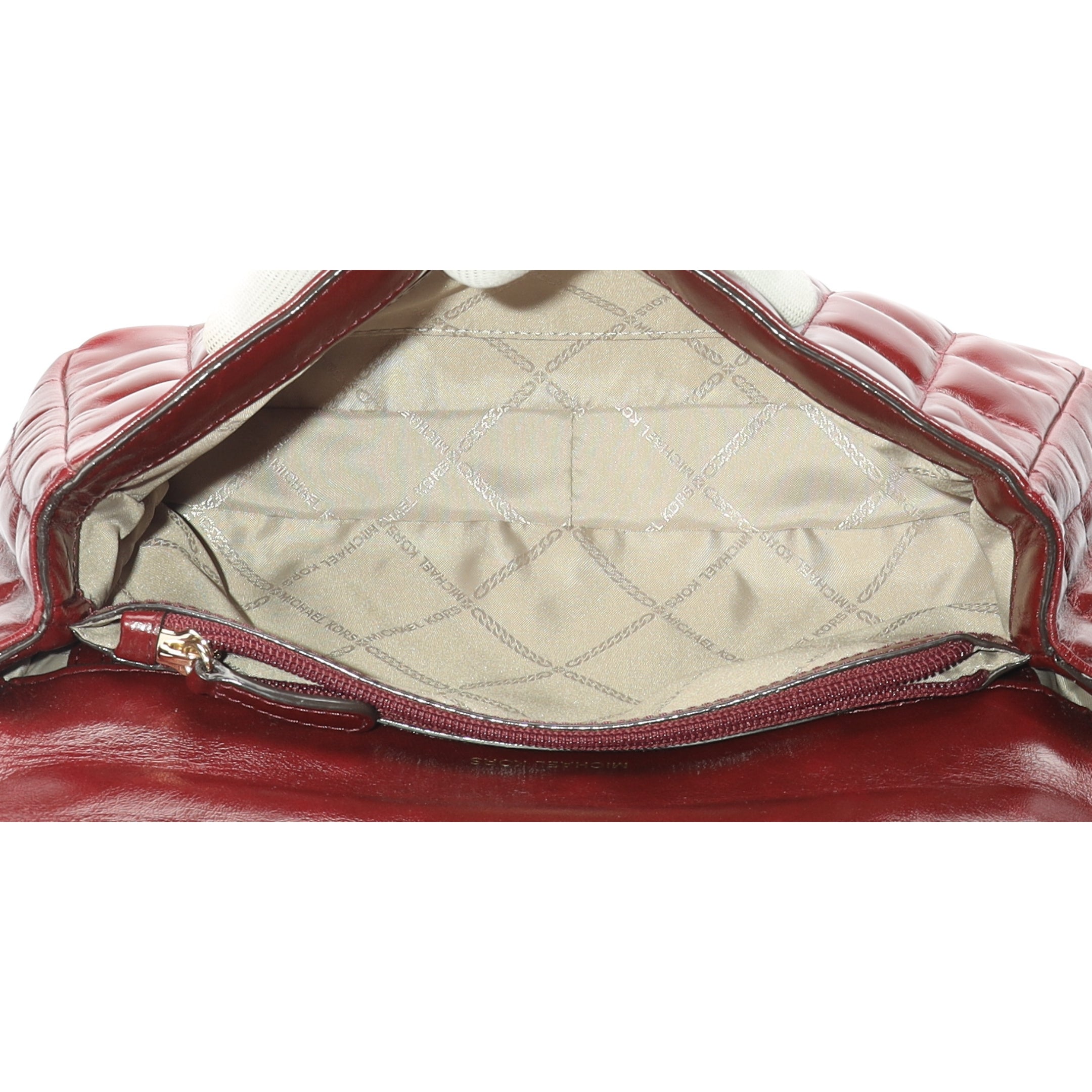 Michael Kors SoHo Maroon Quilted Crossbody Bag
