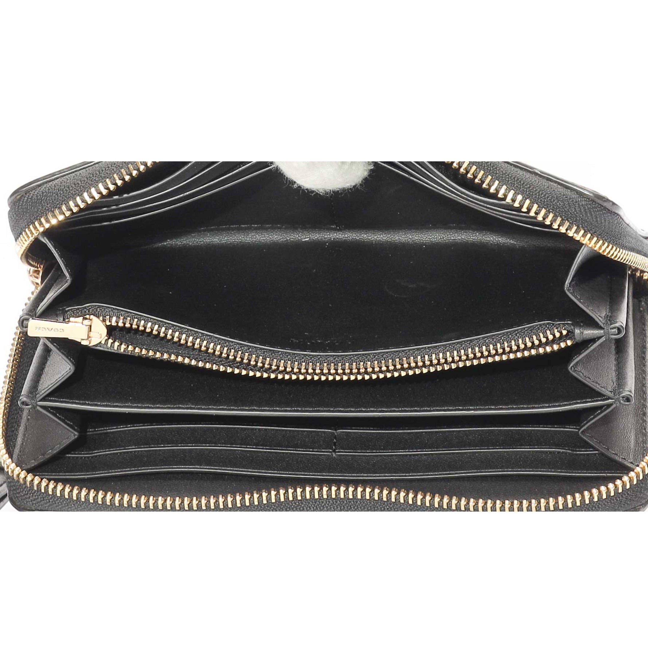Coach Navy Horse and Carriage Zip Wallet