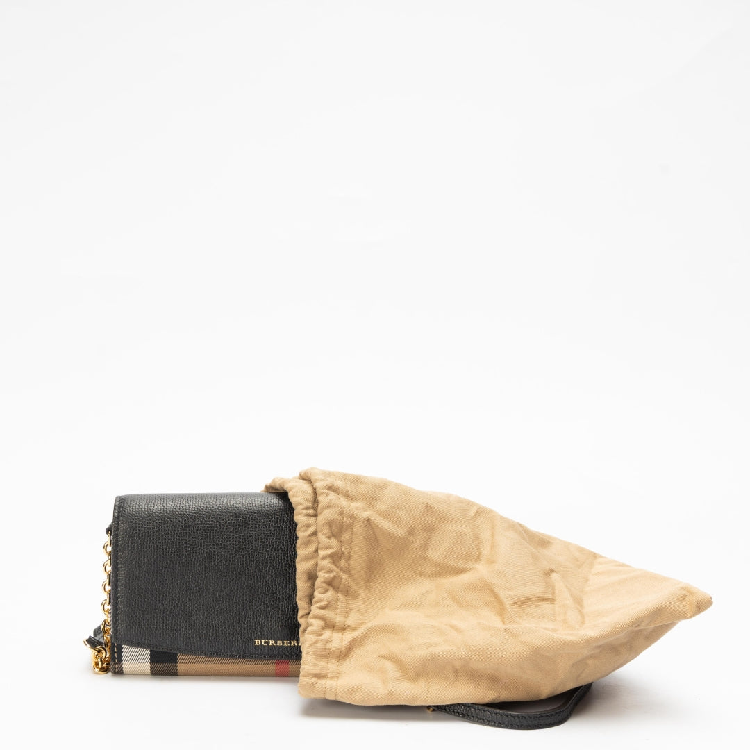 Burberry House Check Canvas Flap Continental Wallet