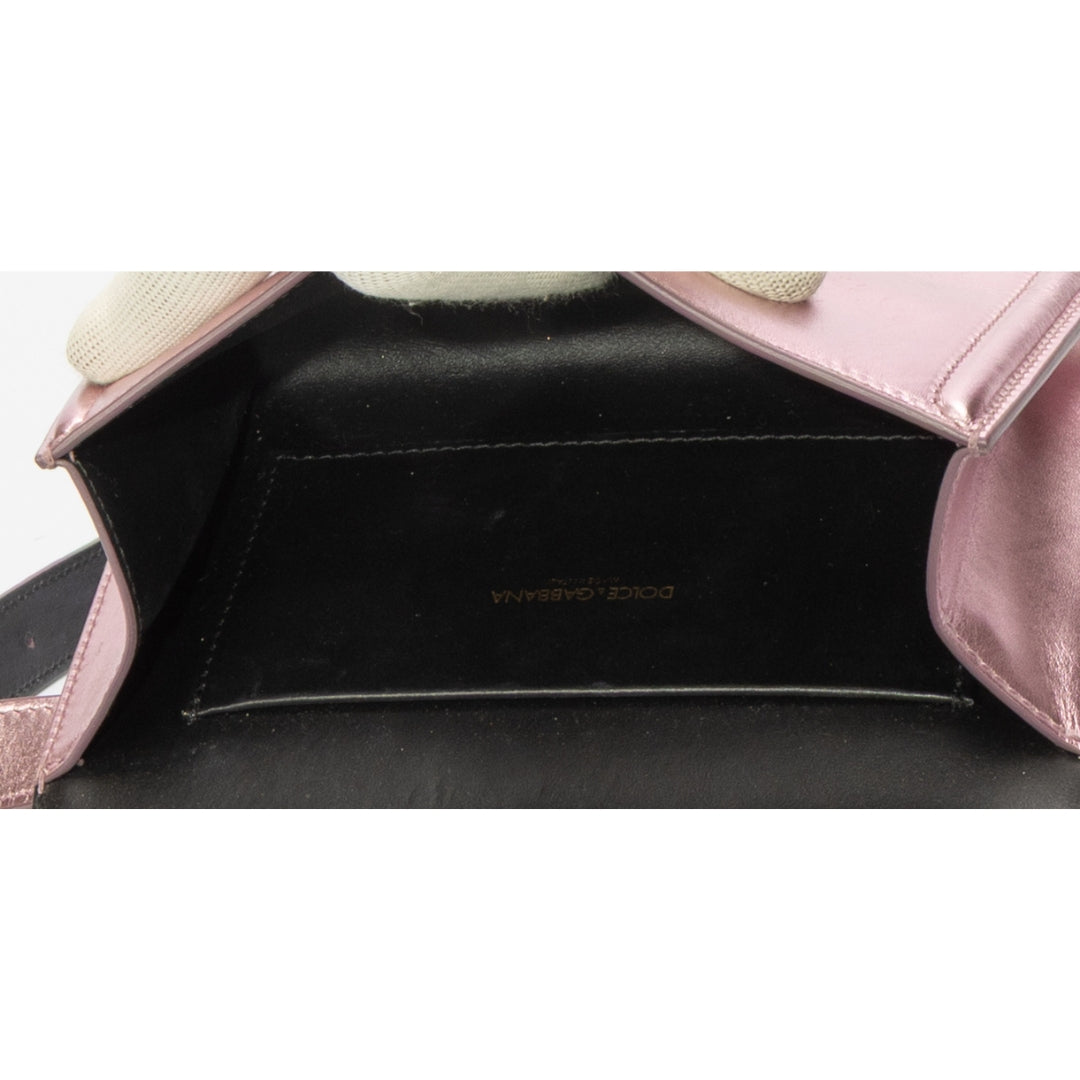 Dolce & Gabbana Metallic Pink Devotion Belt Bag