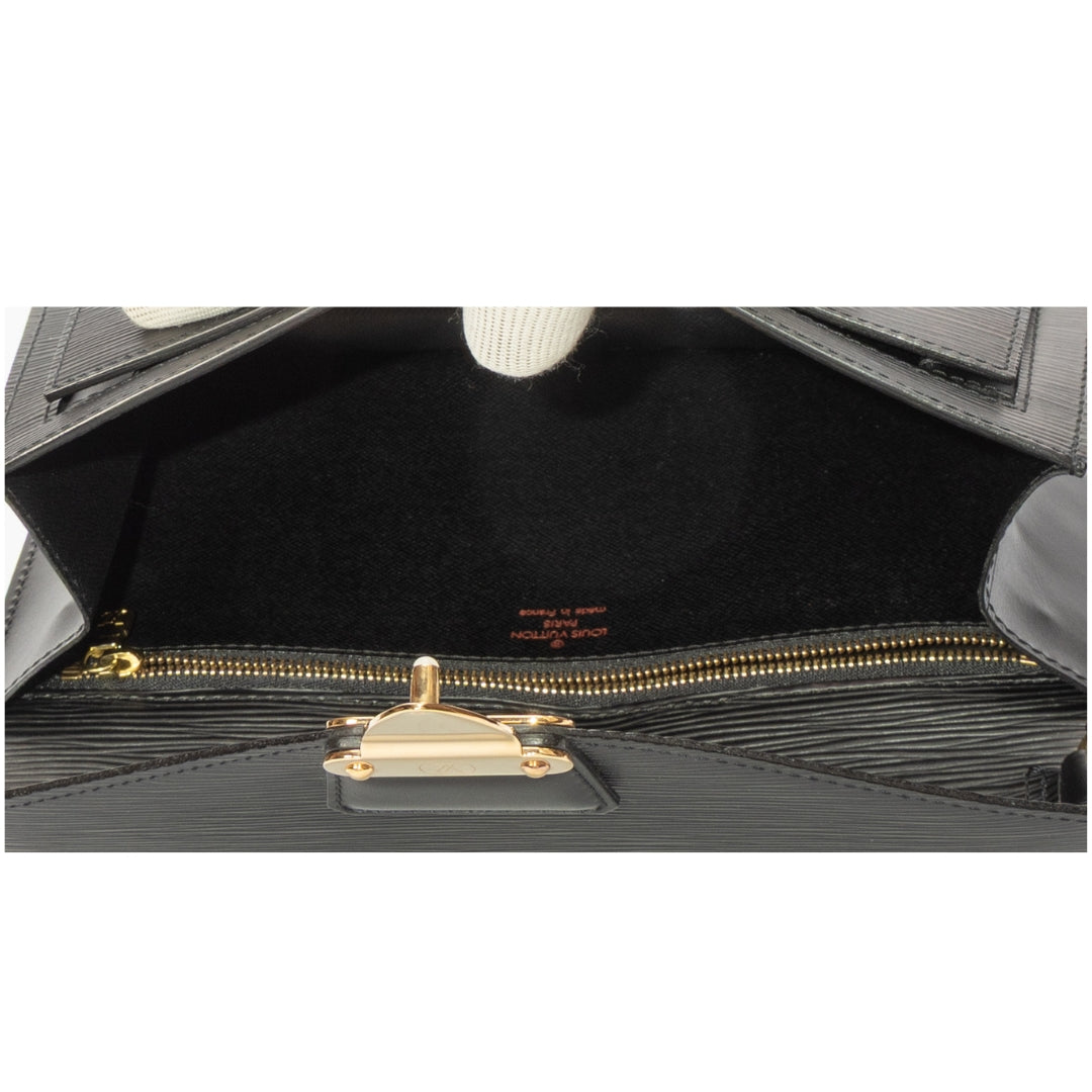 Louis Vuitton Black Epi Pochette Dragonne Clutch