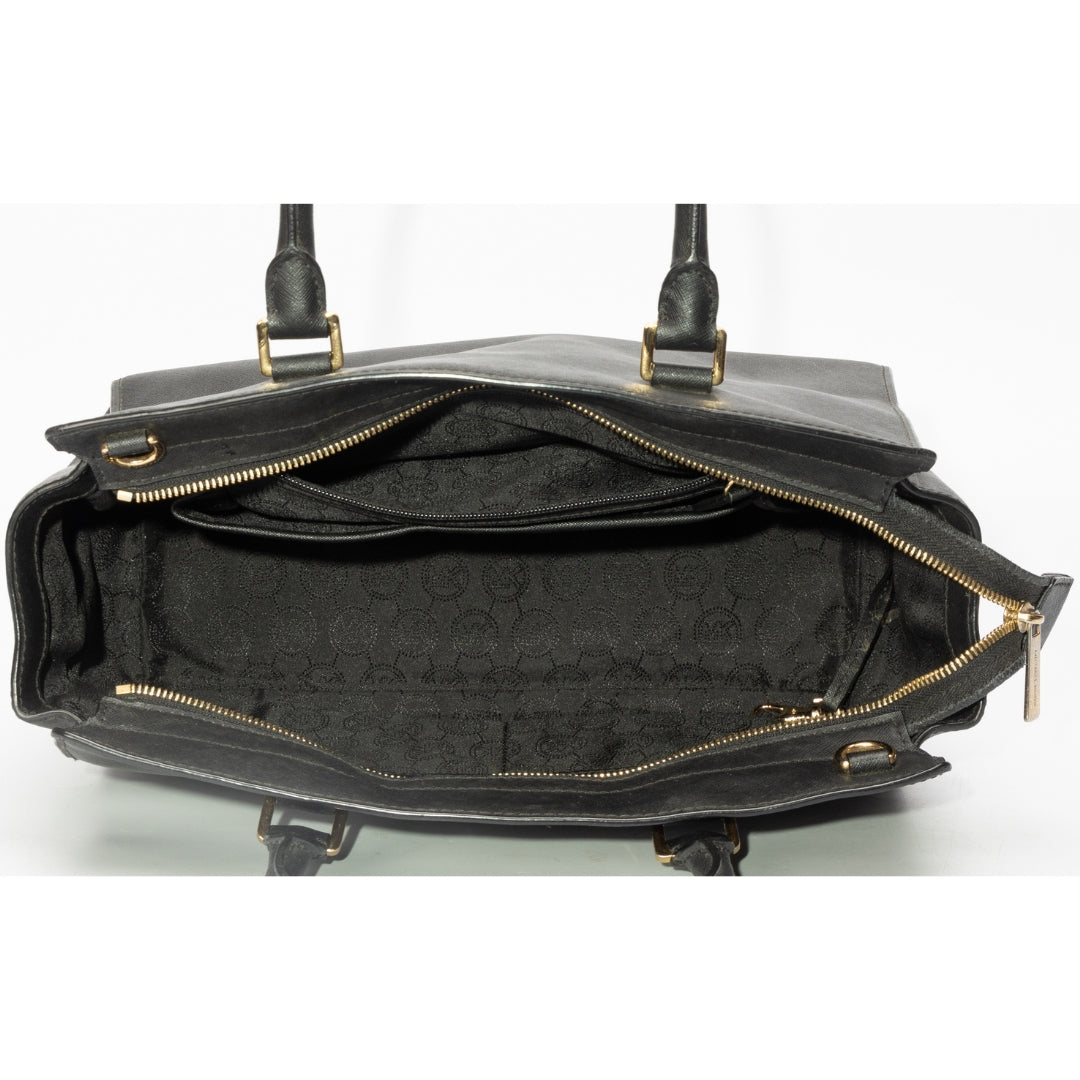 Michael Kors Black Saffiano Leather Selma Satchel