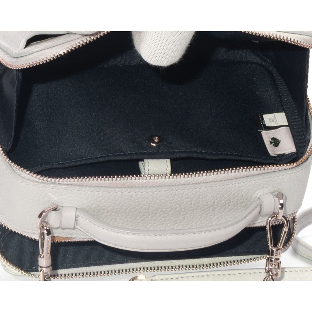 Kate Spade Essential Grey Double-Zip Crossbody Bag