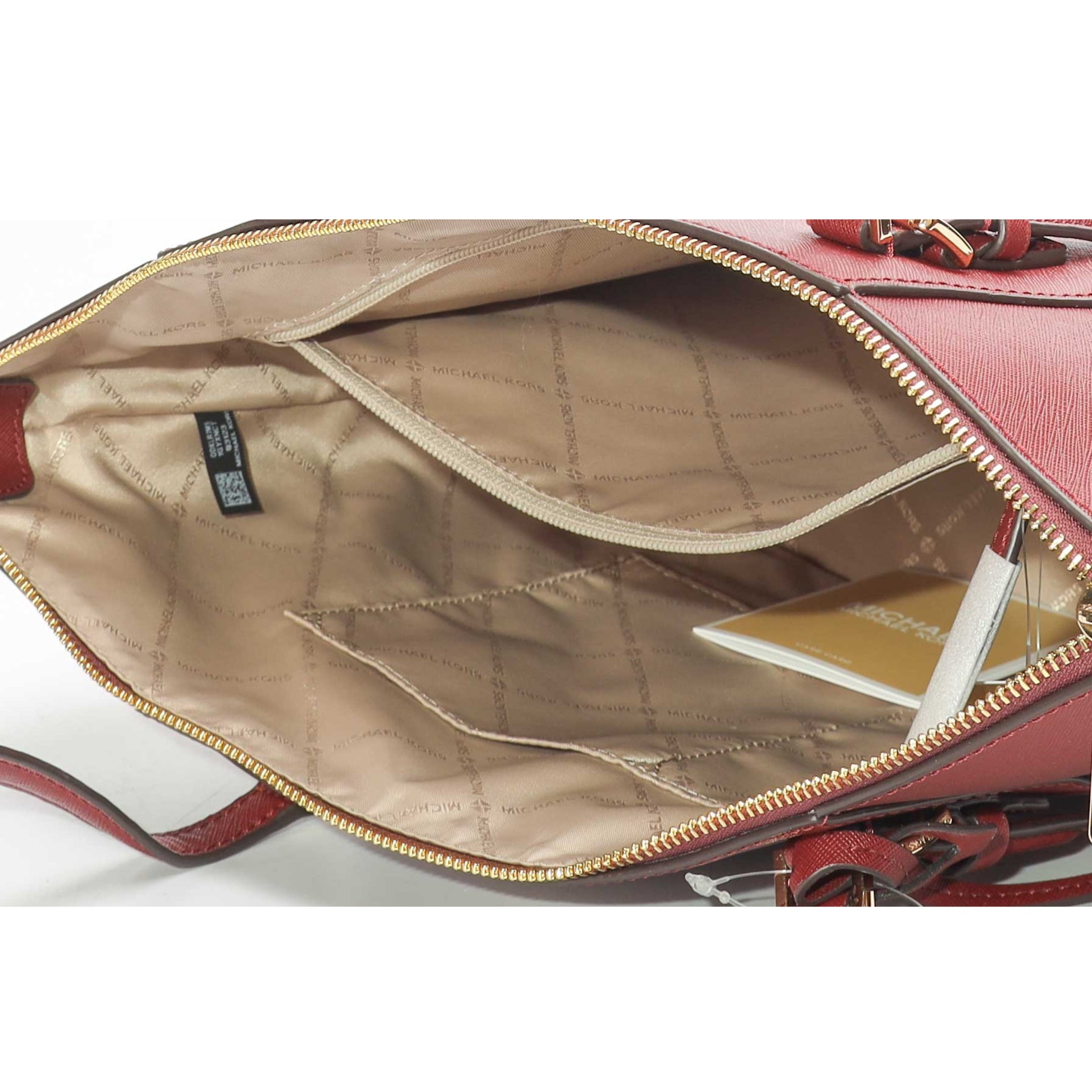 Michael Kors Charlotte Maroon Top-Zip Tote