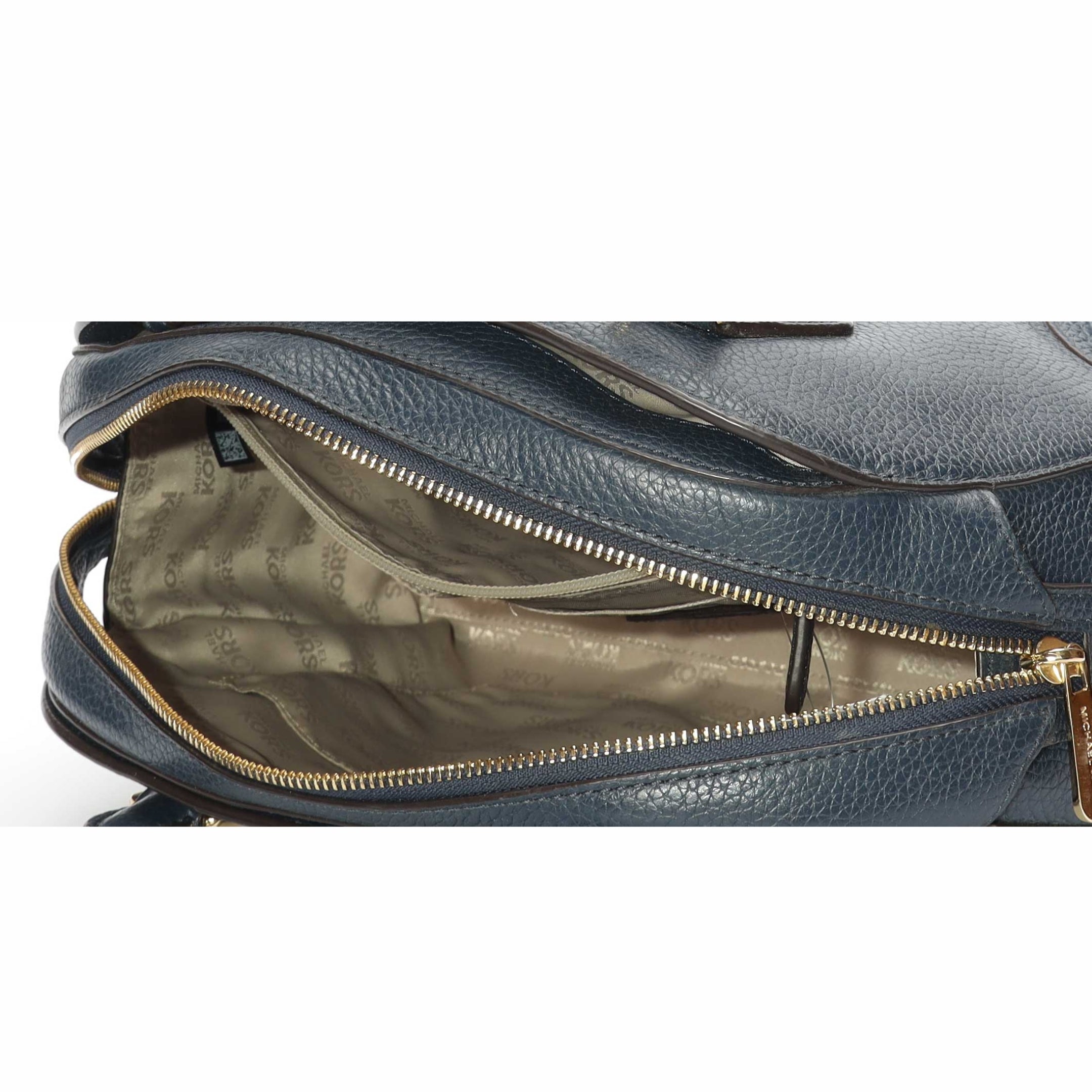 Michael Kors Navy Hattie Bowling Satchel