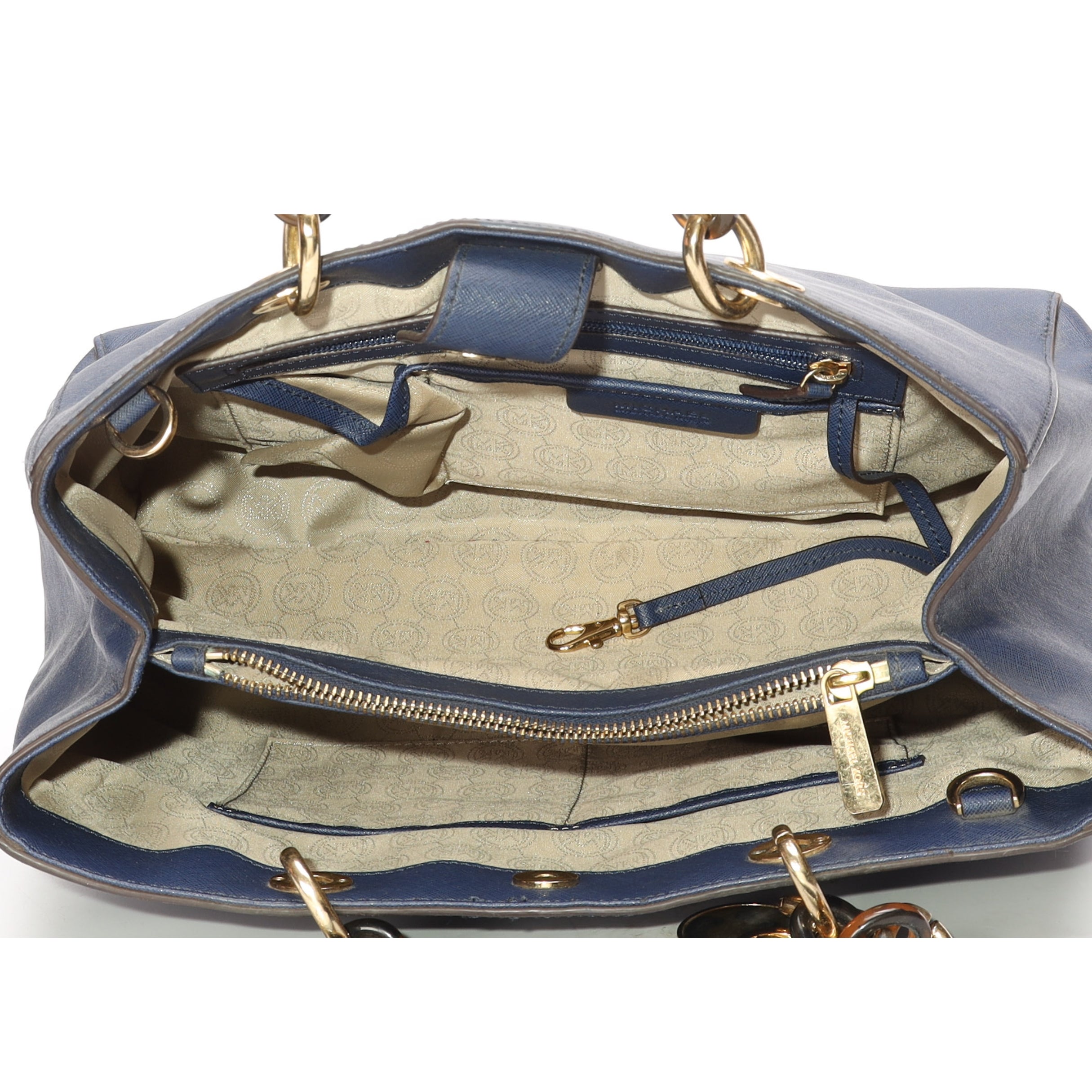 Michael Kors Cynthia Navy Convertible Satchel