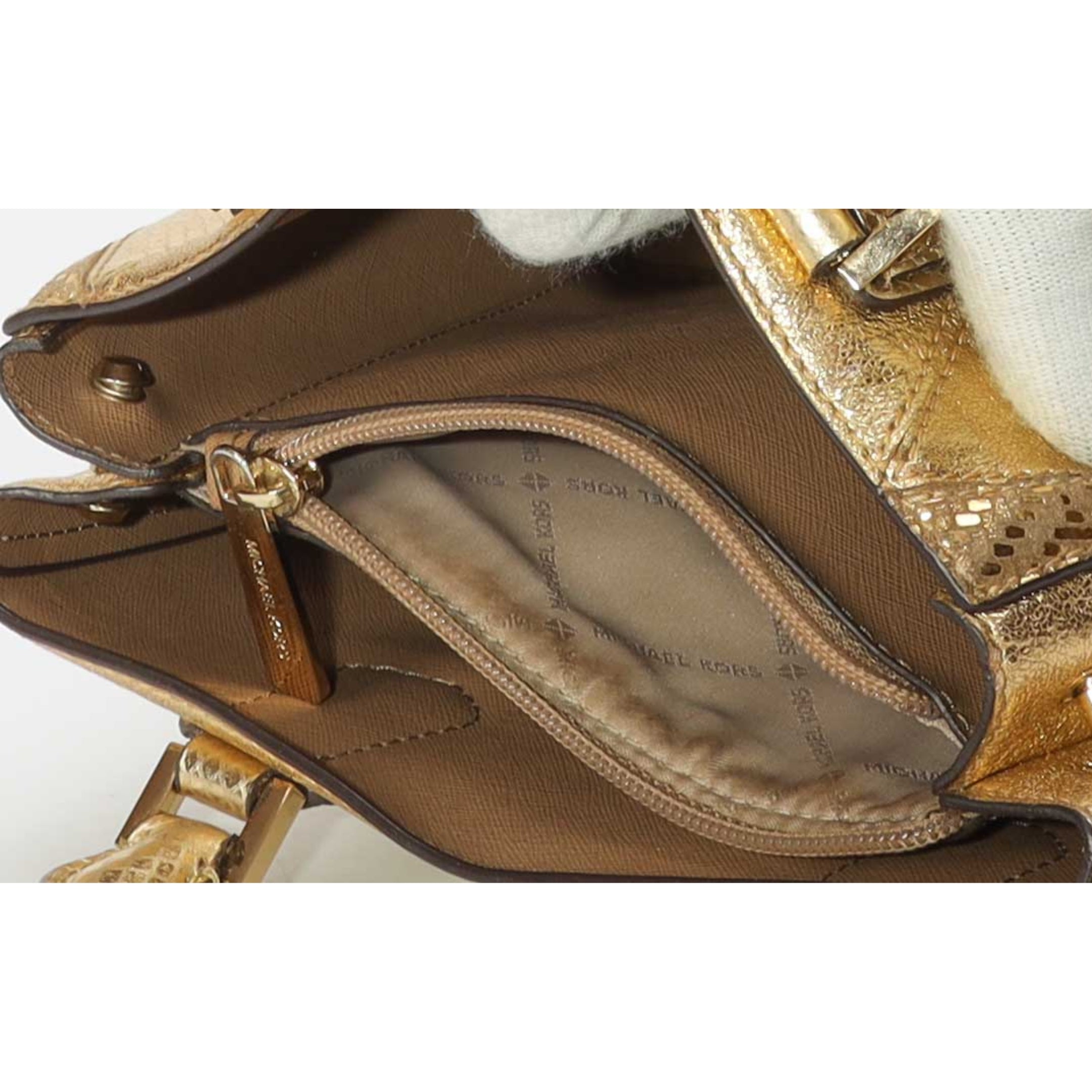 Michael Kors Mercer Metallic Patchwork Satchel