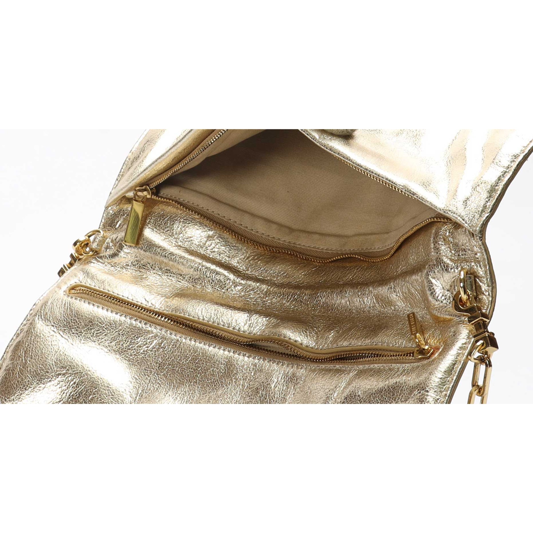 Tory Burch Reva Metallic Gold Clutch