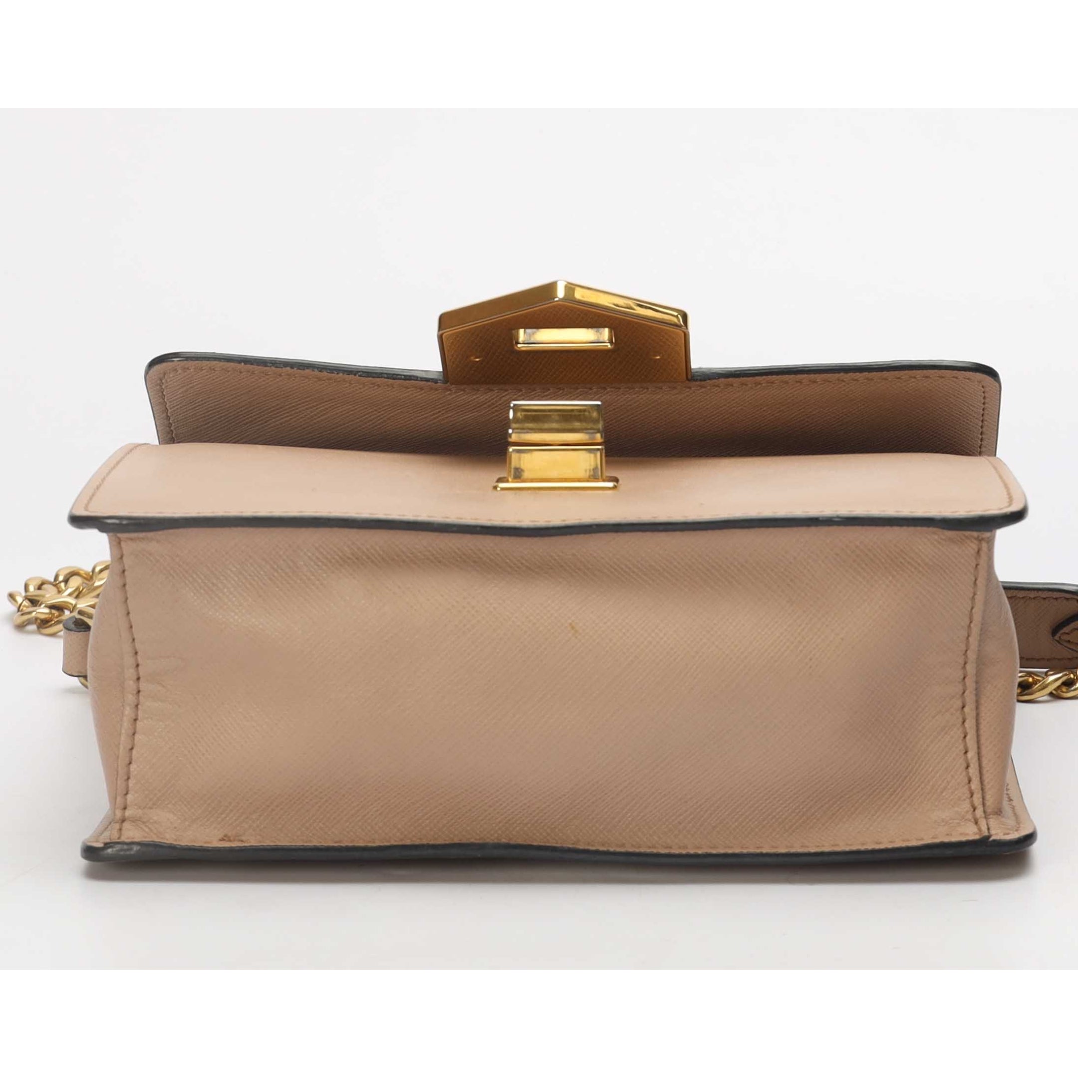 Prada Beige Flap Shoulder Bag