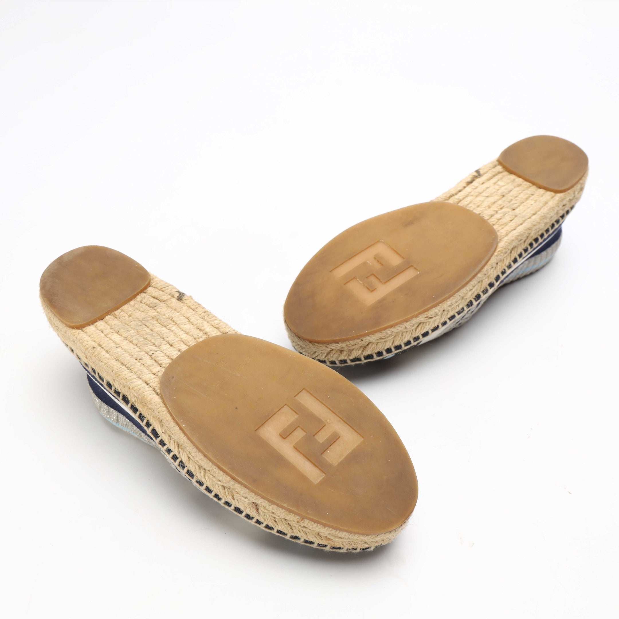 Fendi Multicolour Striped Fabric Espadrilles