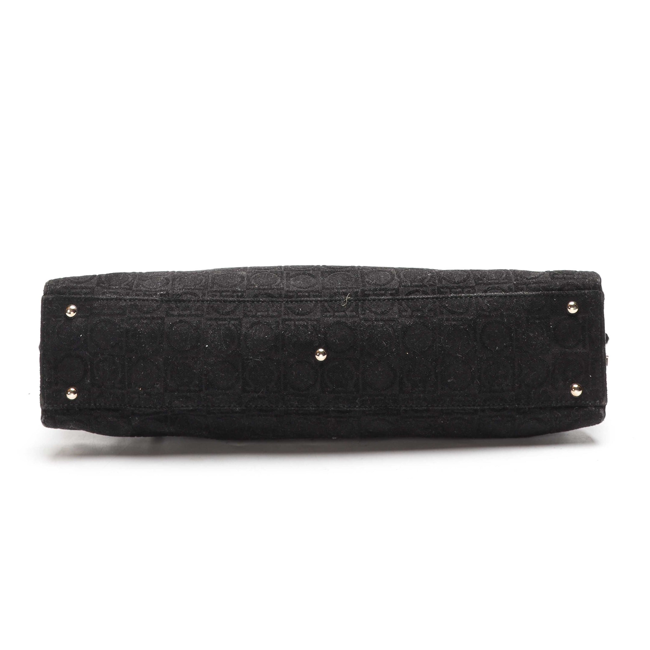 Salvatore Ferragamo Gancini Black Shoulder Bag