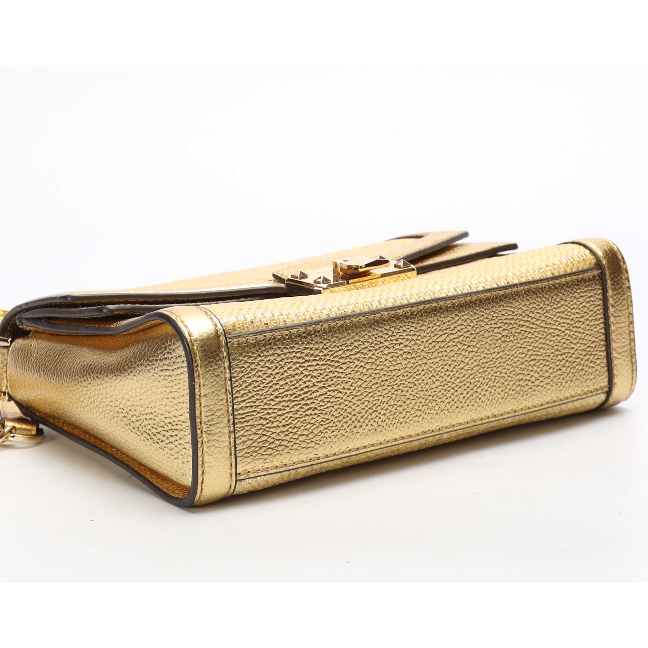 Michael Kors Gold Kinsley Shoulder Bag