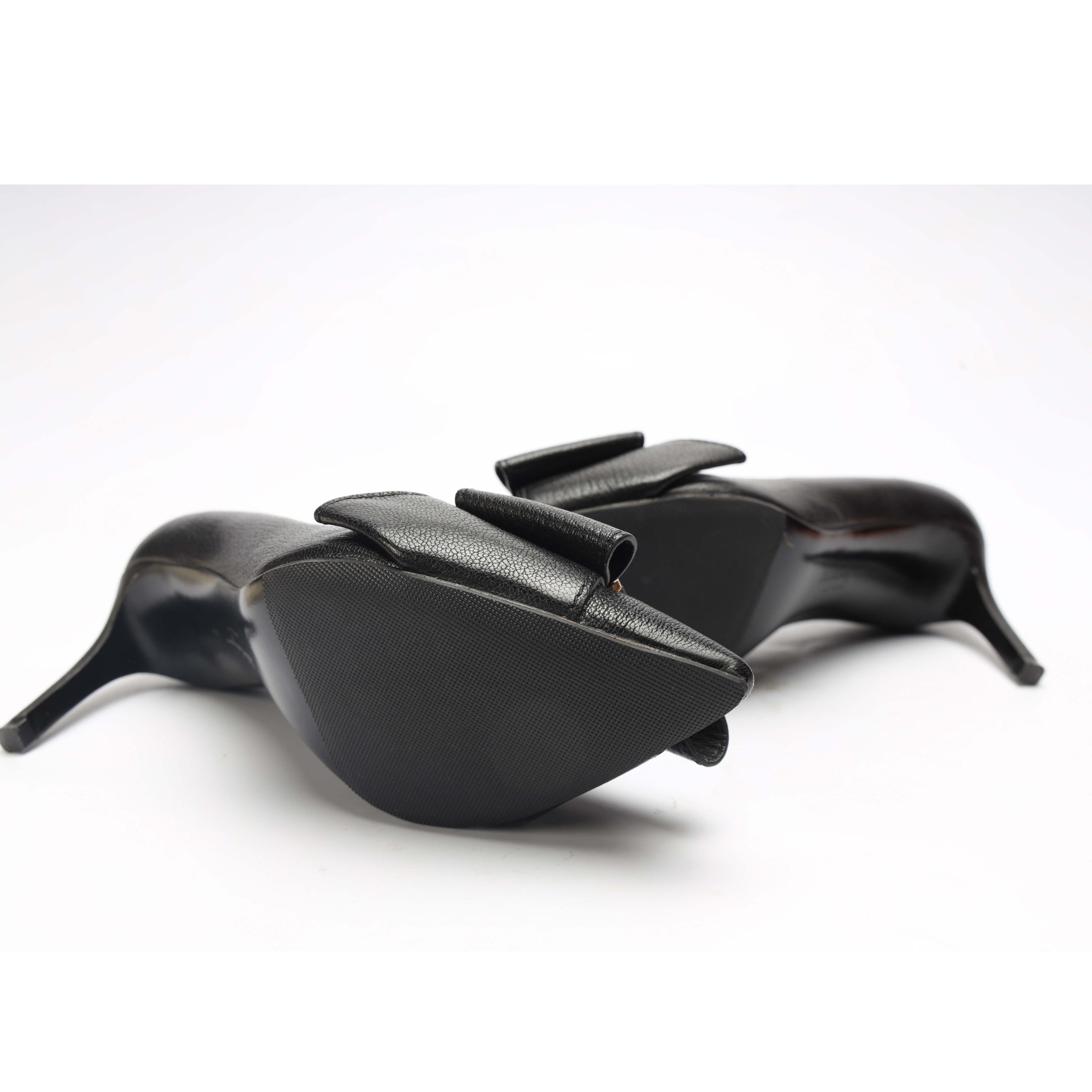 Salvatore Ferragamo Zoey Black Bow Pumps