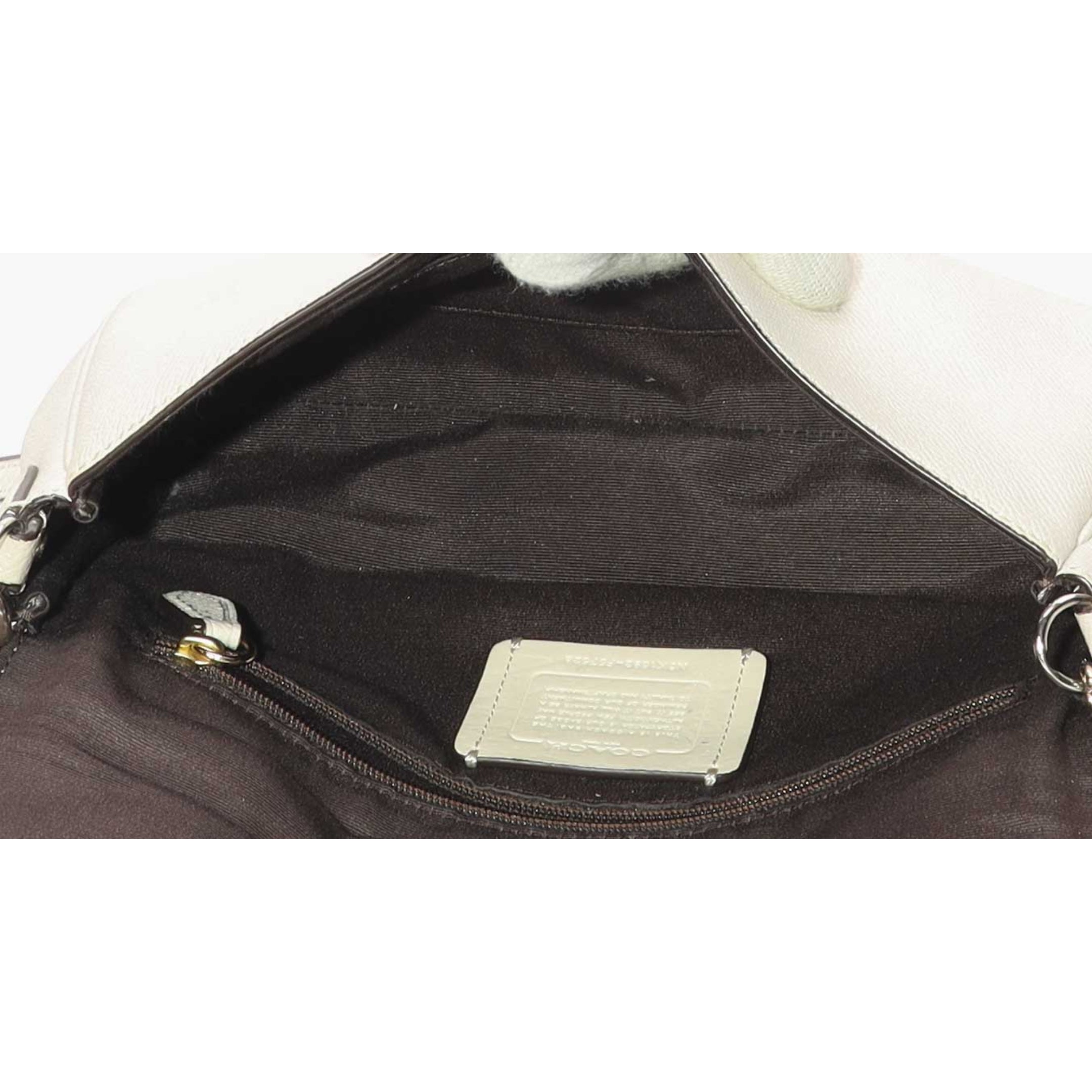 Coach Light Chalk Turnlock Chain Cross Body Bag