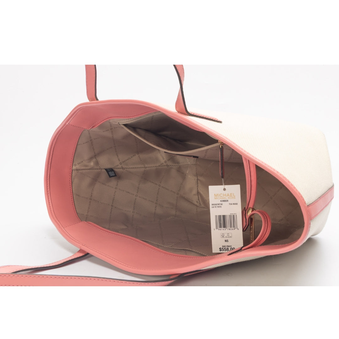 Michael Kors Kimber White/Pink Tote