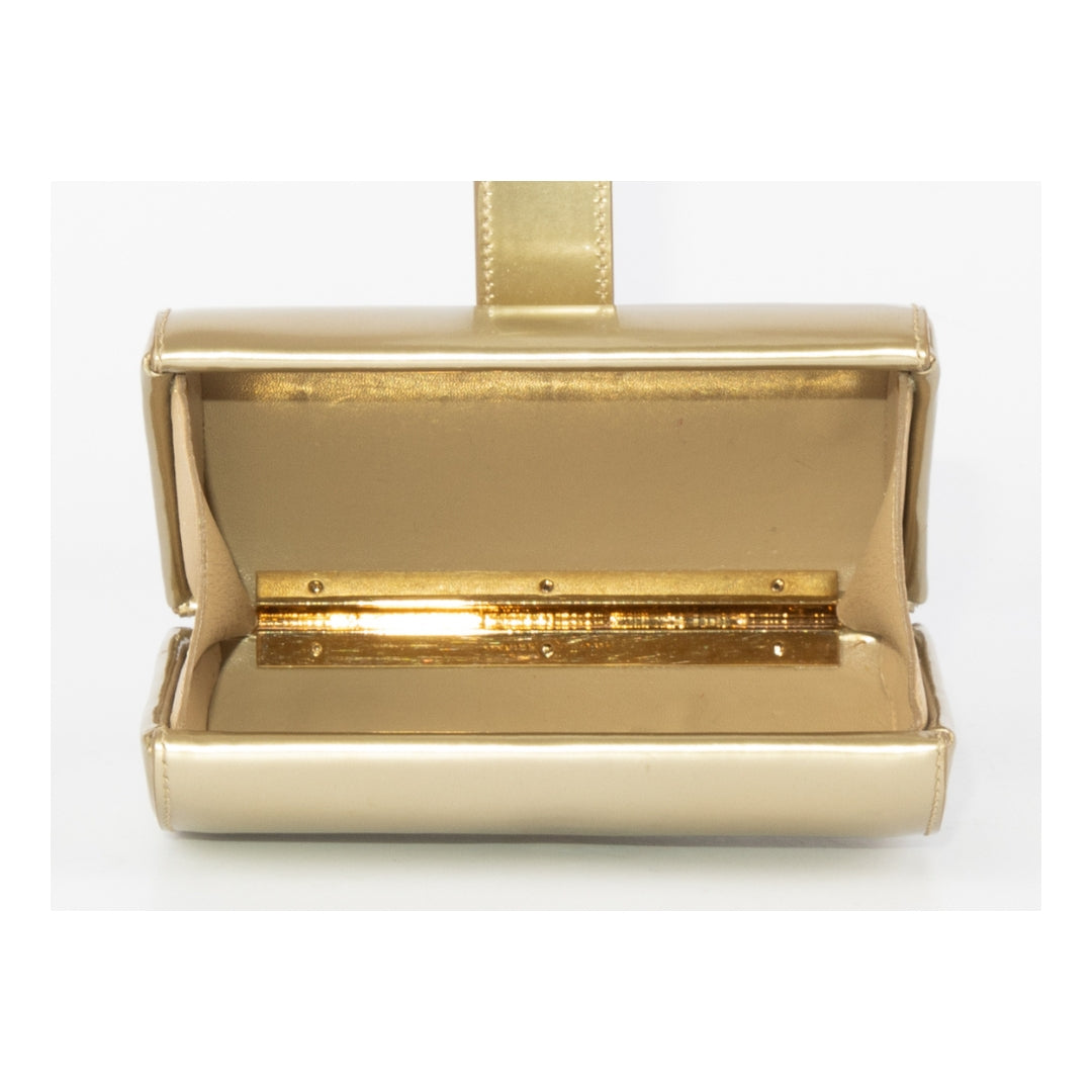 Saint Laurent Gold Coated Y-Ligne Clutch