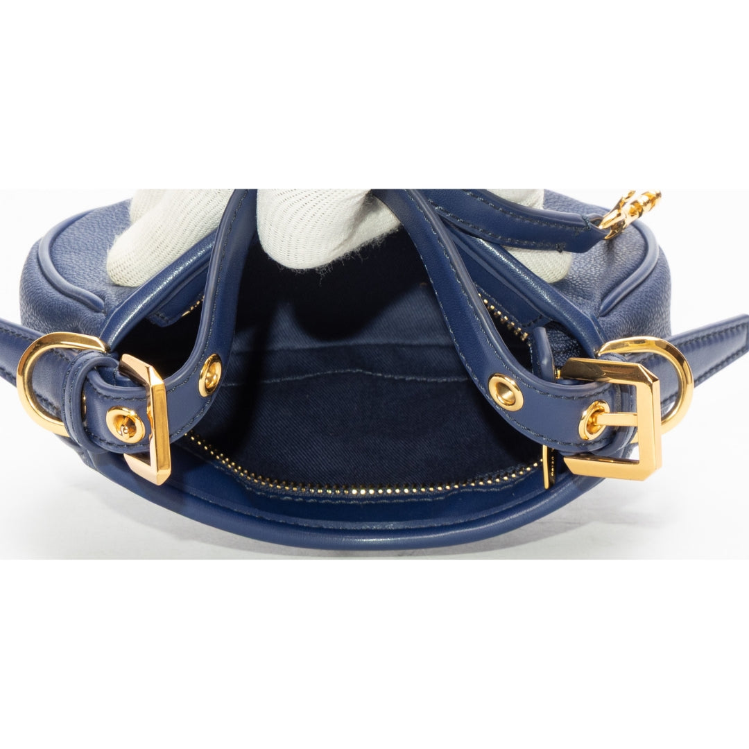 Charles & Keith Navy Thessaly Metallic Accent Bag
