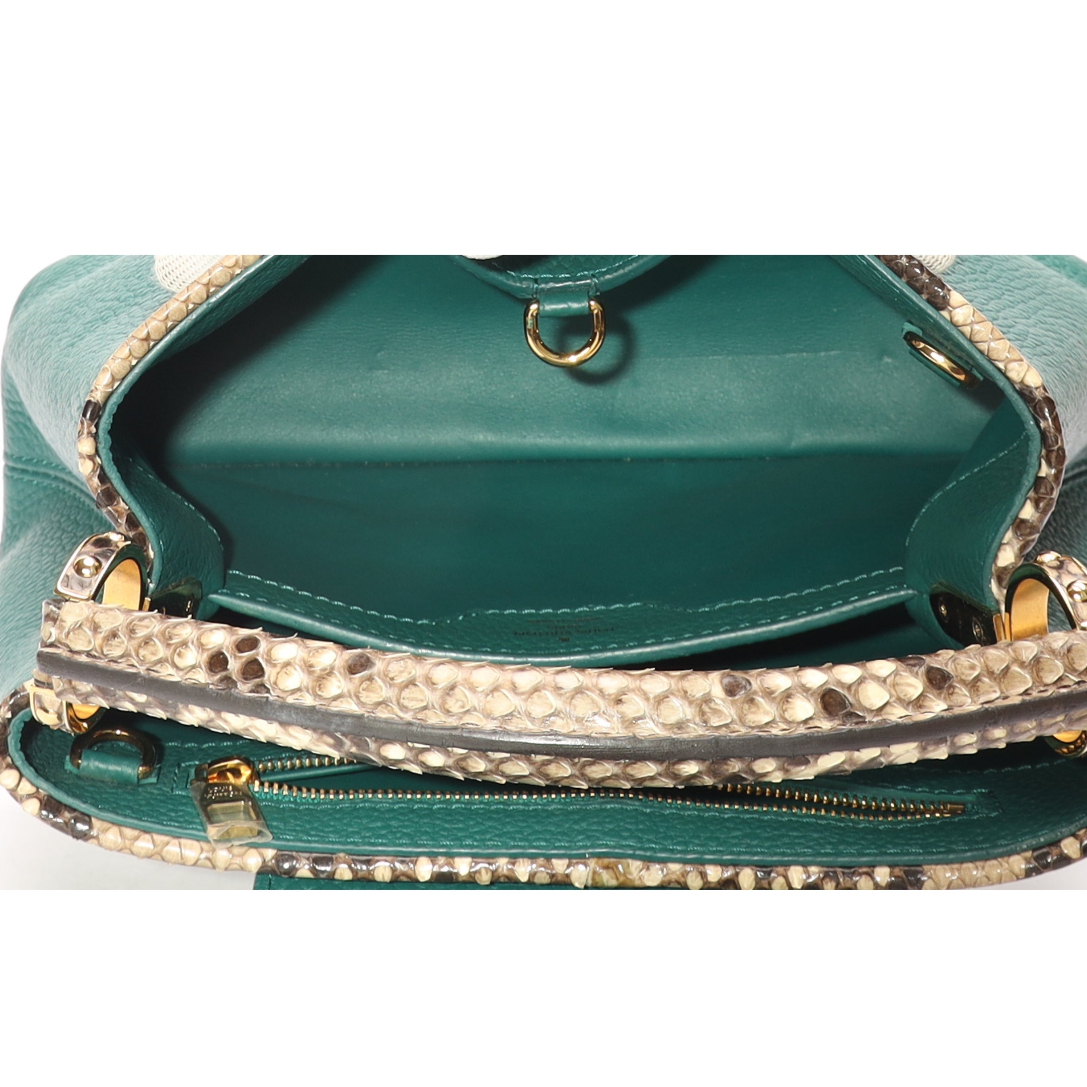 Louis Vuitton Capucines BB Green Satchel