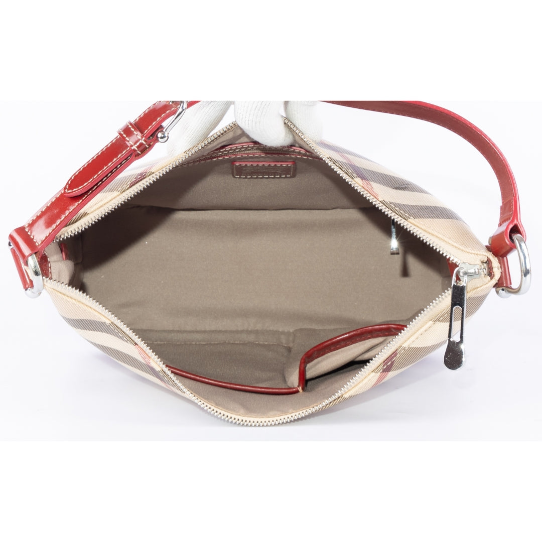 Burberry Nova Check Beige/Red Baguette