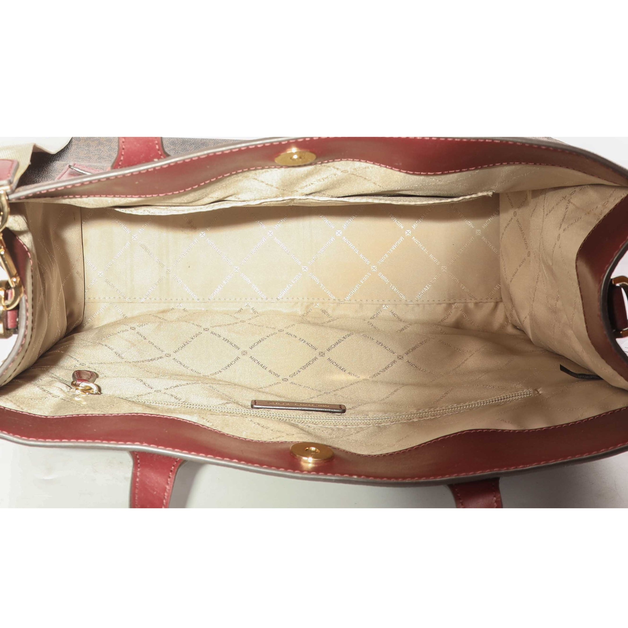 Michael Kors Kenly Burgundy Large Logo Tote