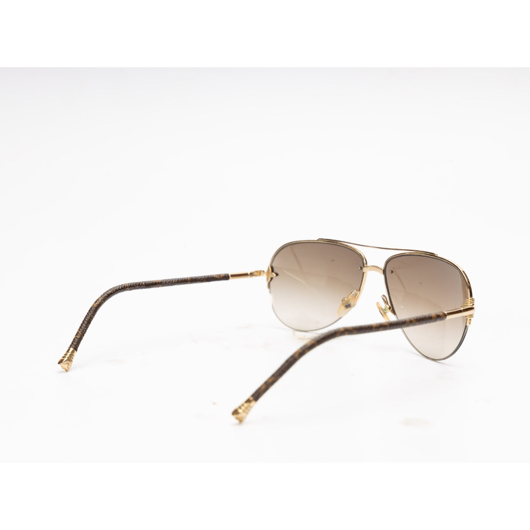 Louis Vuitton Petite Brown Gradient Aviator Sunglasses