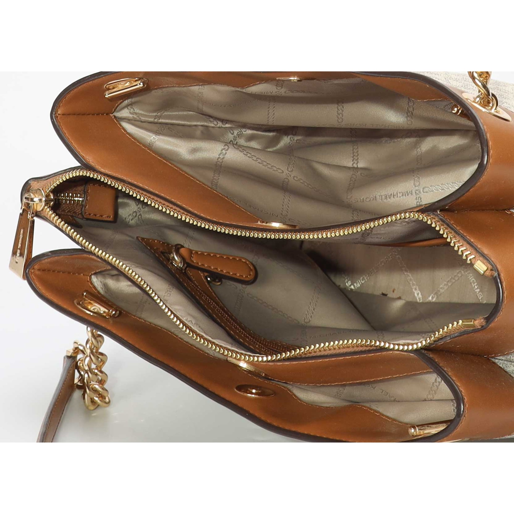 Michael Kors Whitney Medium Vanilla Signature Logo Tote