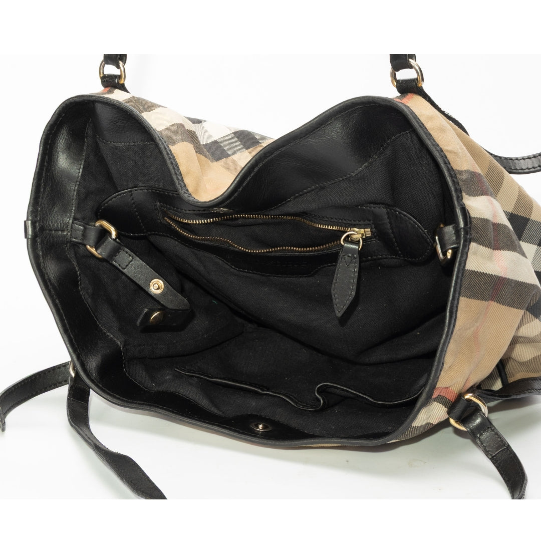 Burberry Beige/Black House Check Canterbury Tote