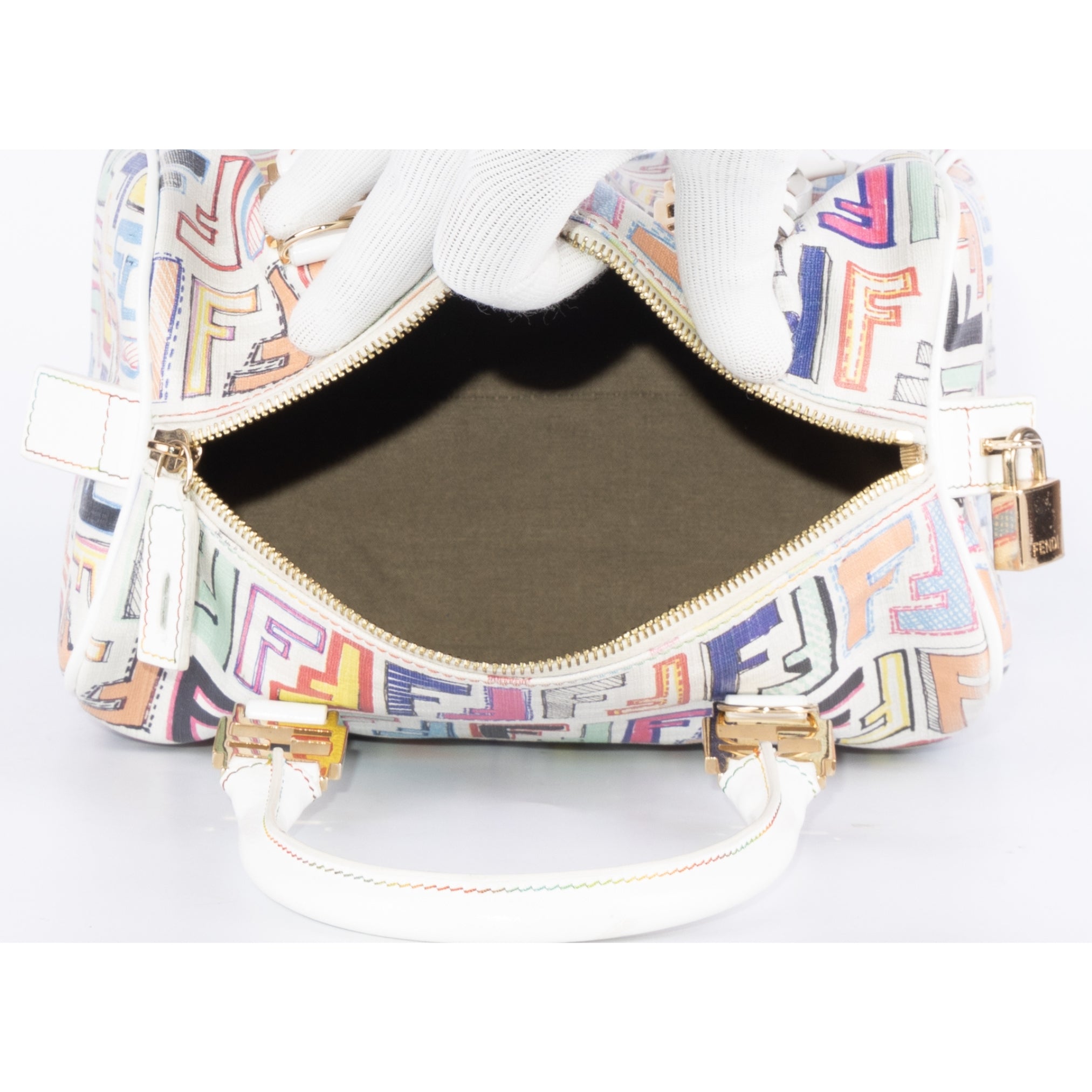 Fendi Zucca Forever Boston Multi-colored Bag