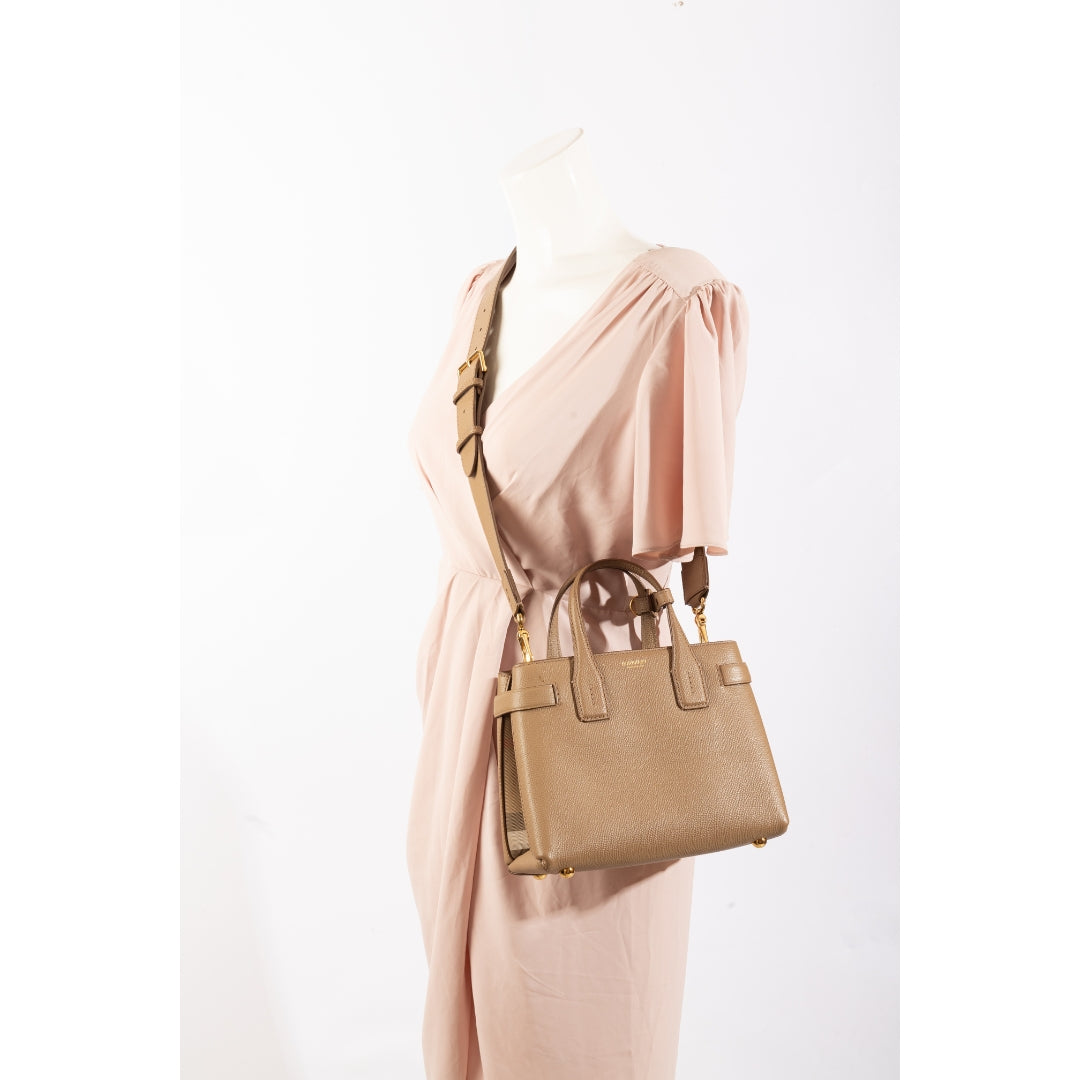 Burberry Beige Banner Derby Convertible Satchel