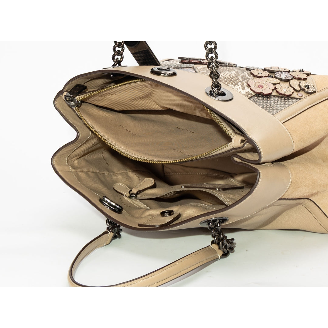 Coach Edie Floral Patchwork Shoulder Bag