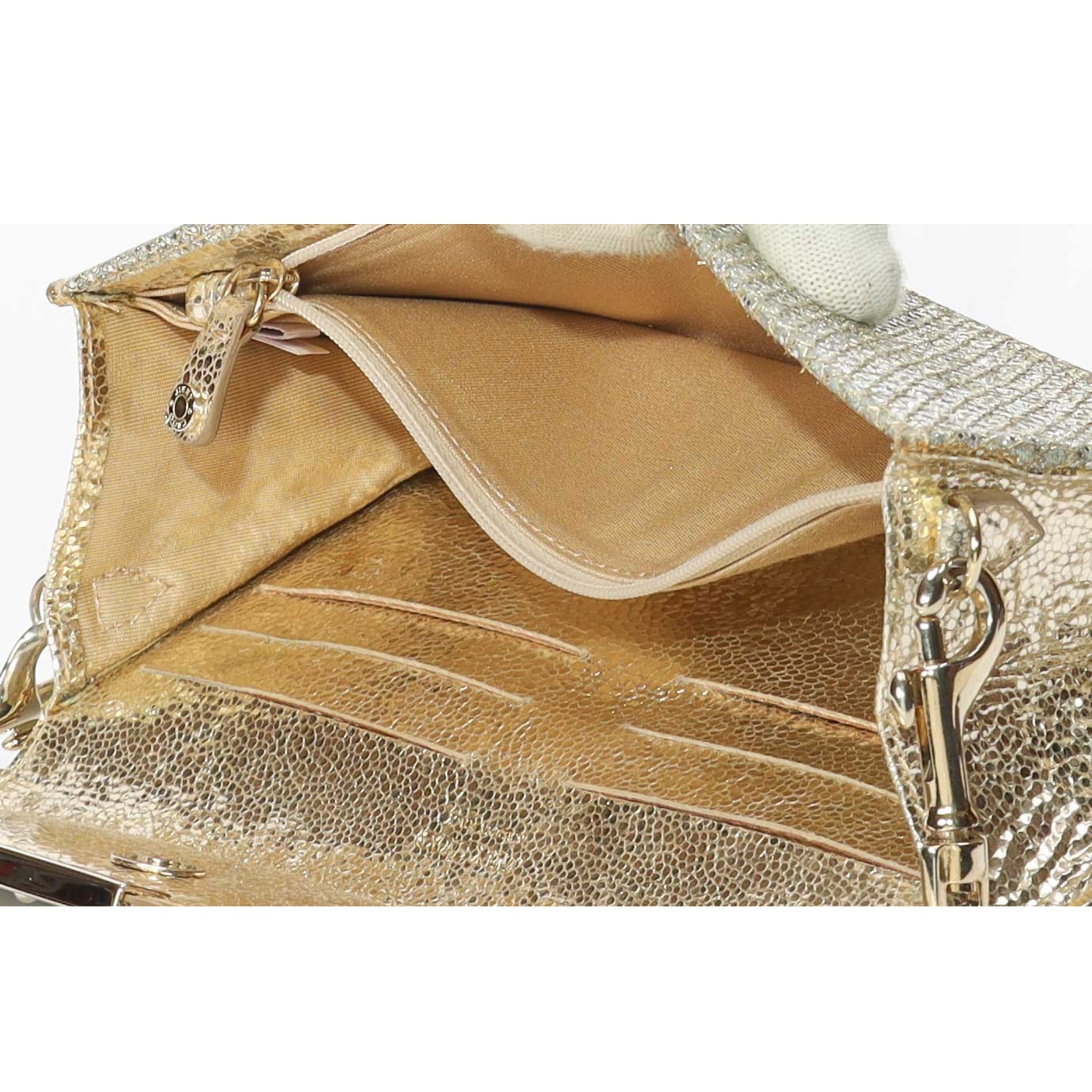 Jimmy Choo Silver Shimmery Clutch