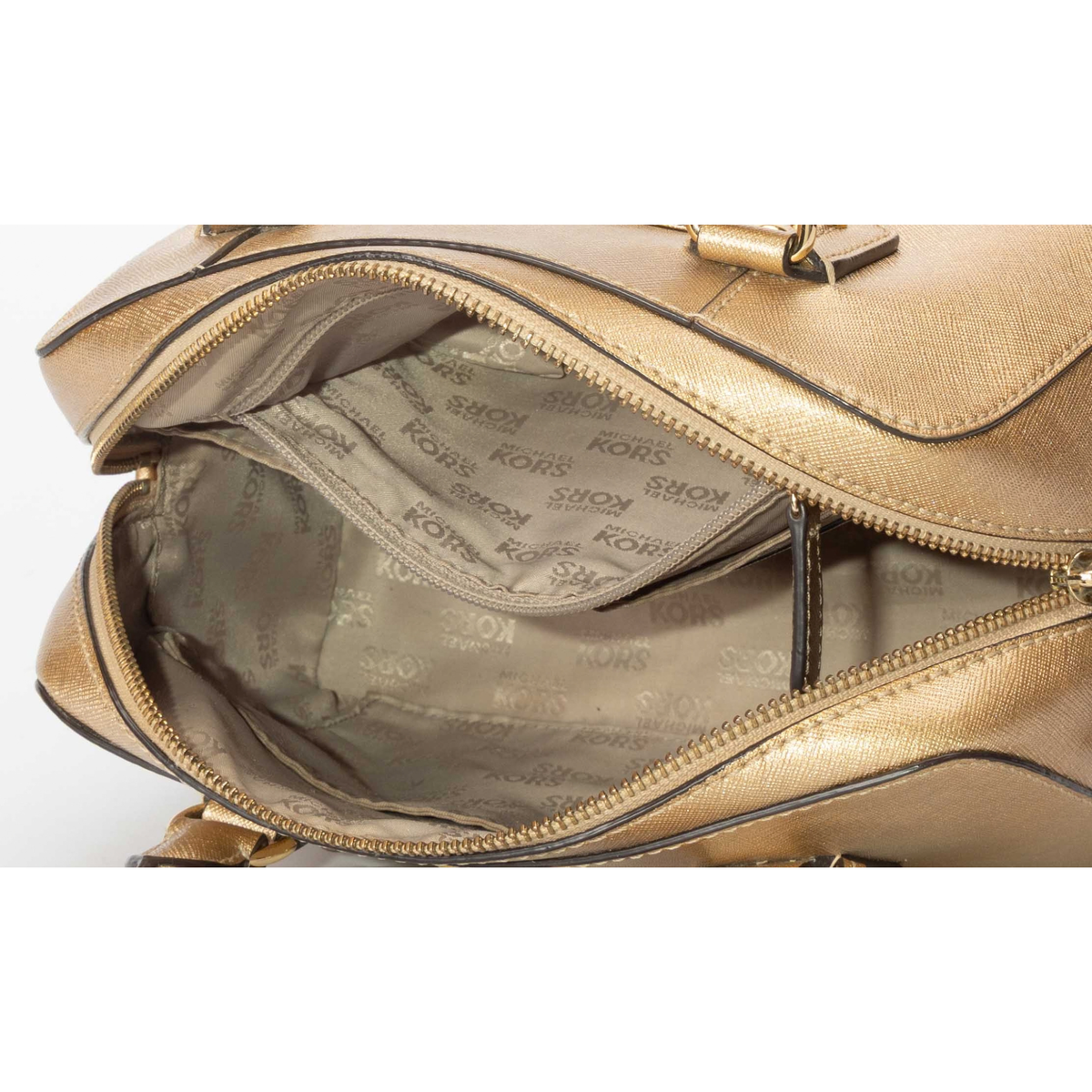 Michael Kors Gold Dome Satchel