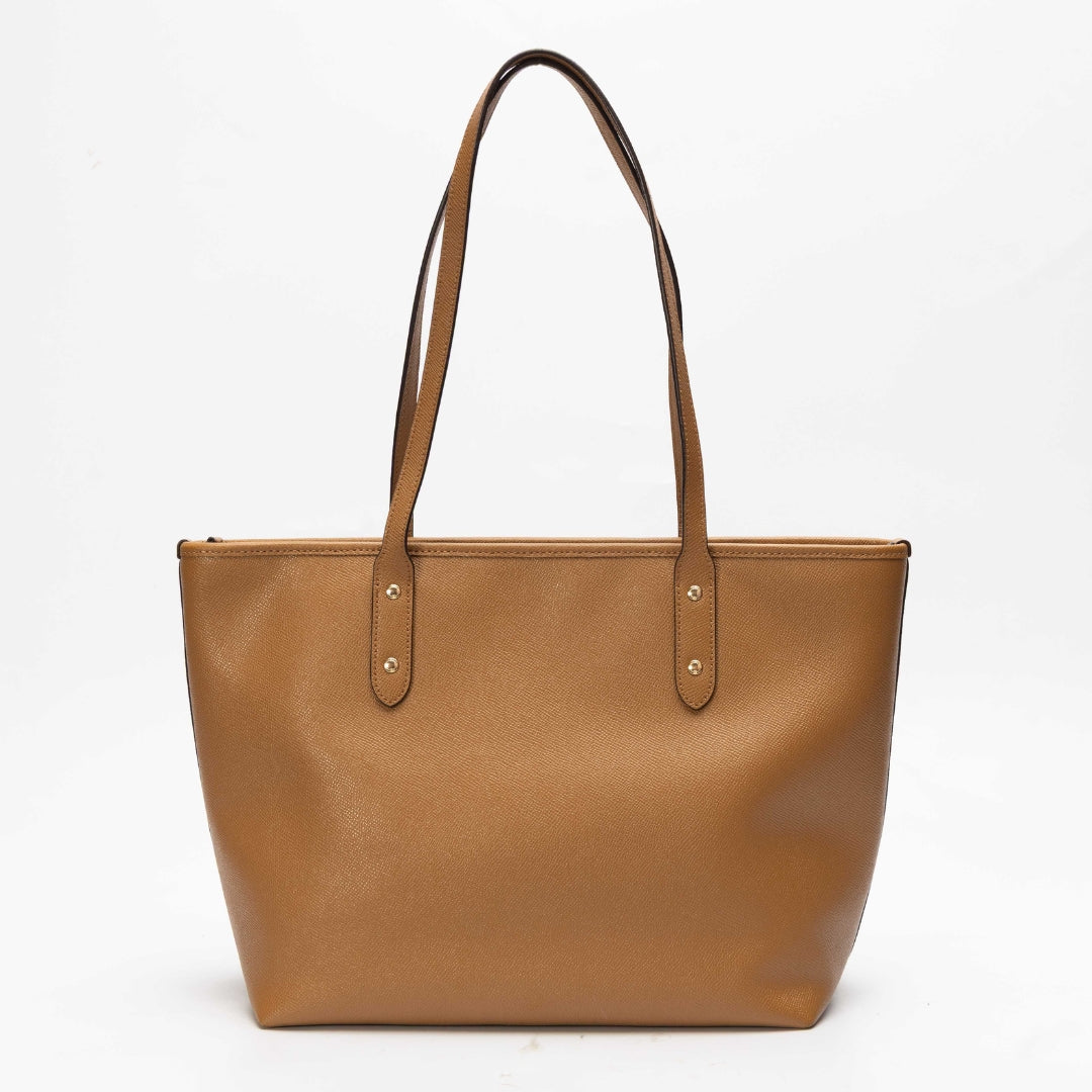 Coach Solid Brown City Tote
