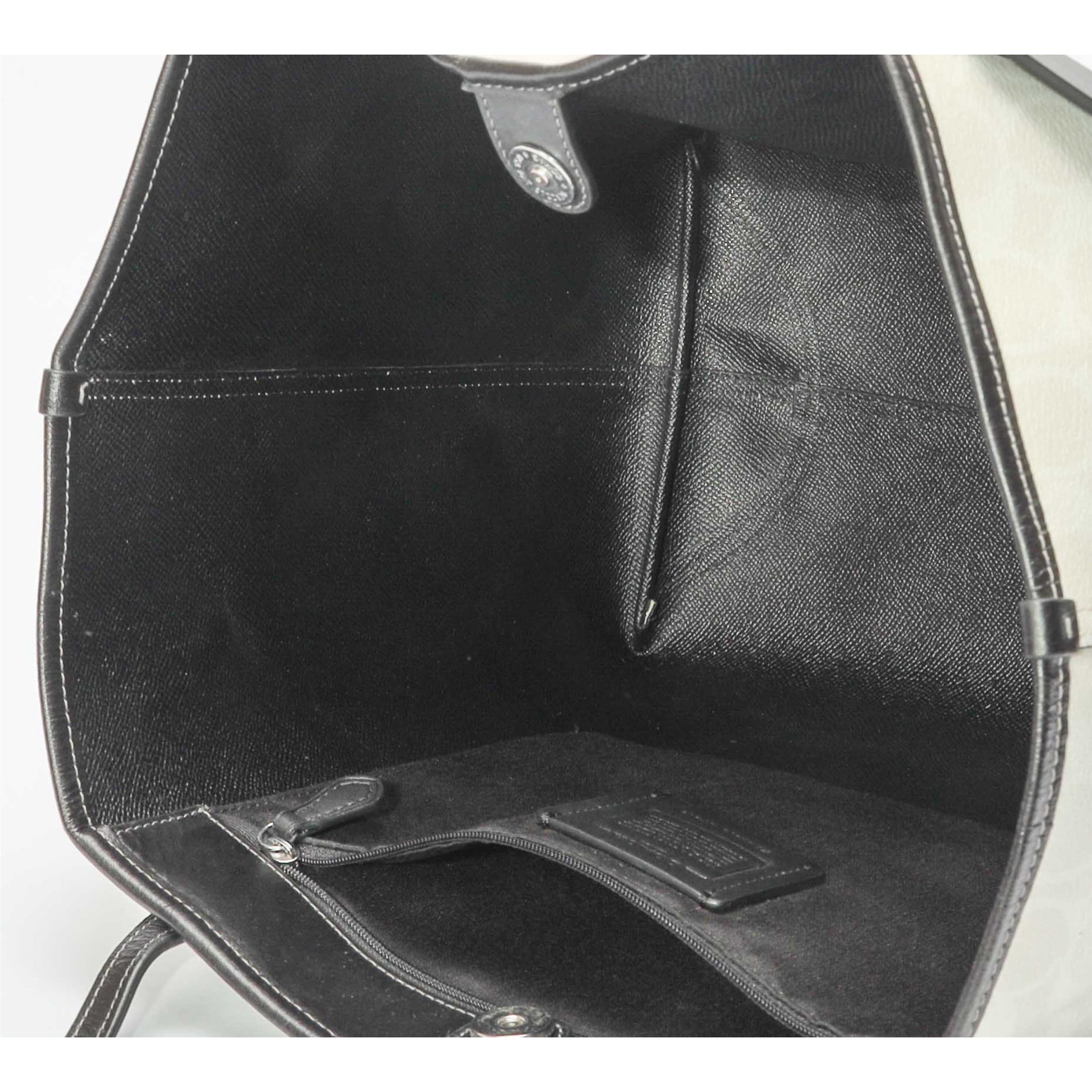 Coach White Signature Canvas City Tote