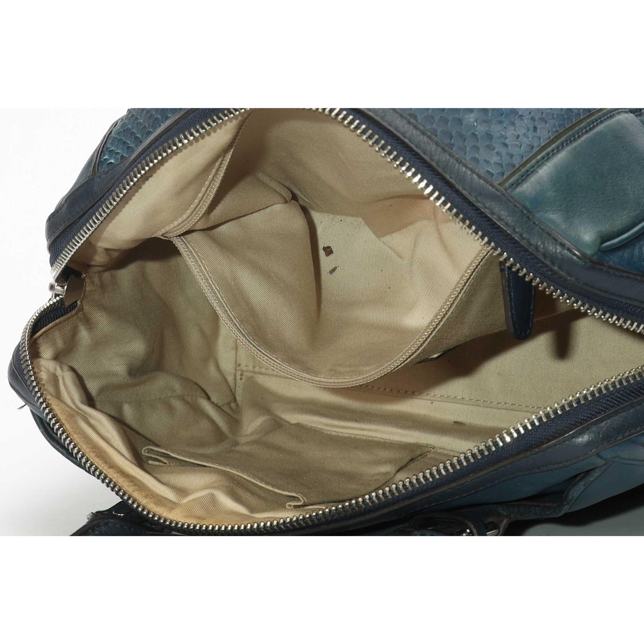 Coach Blue Python Haley Satchel