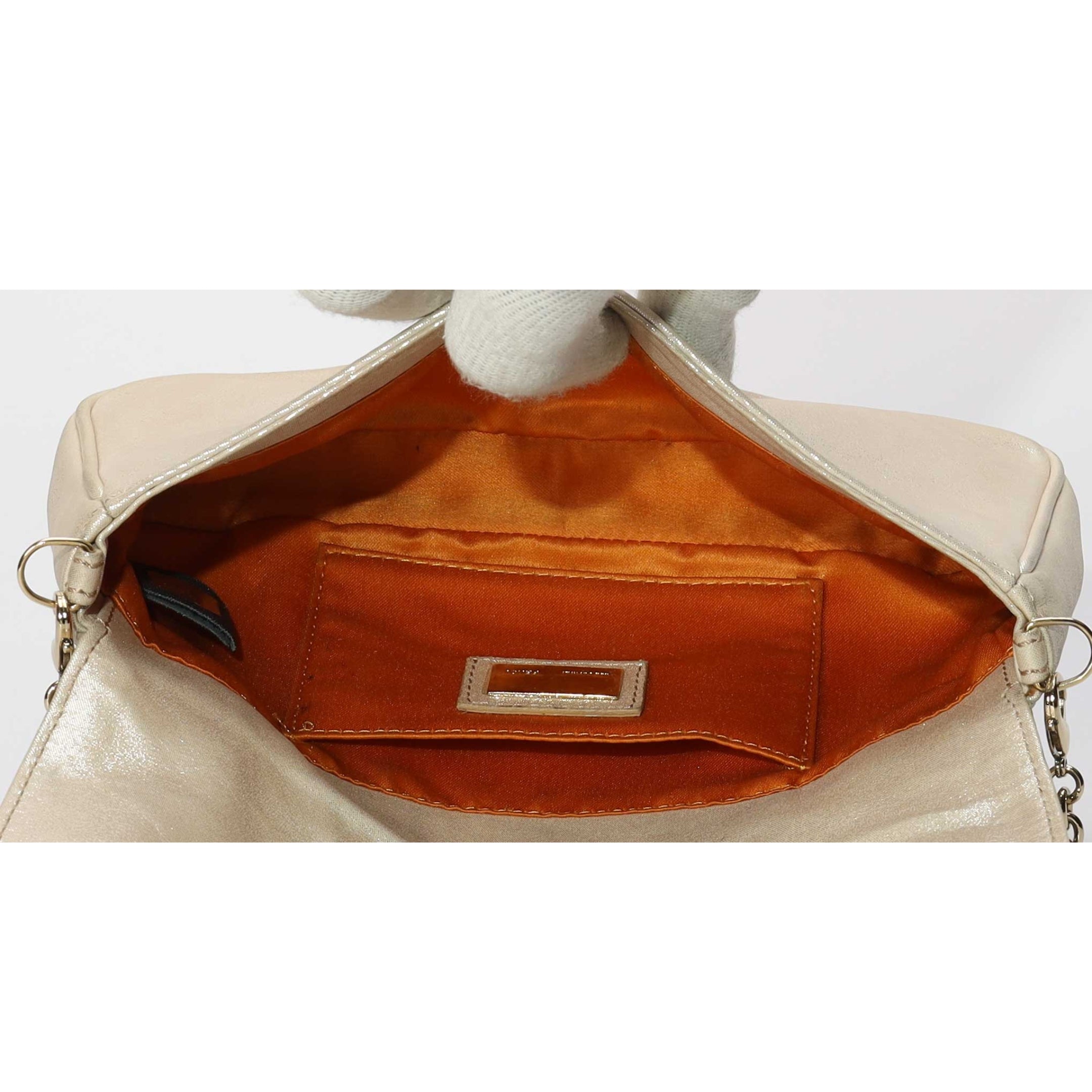 Fendi Shimmery Gold Mia Pochette Bag