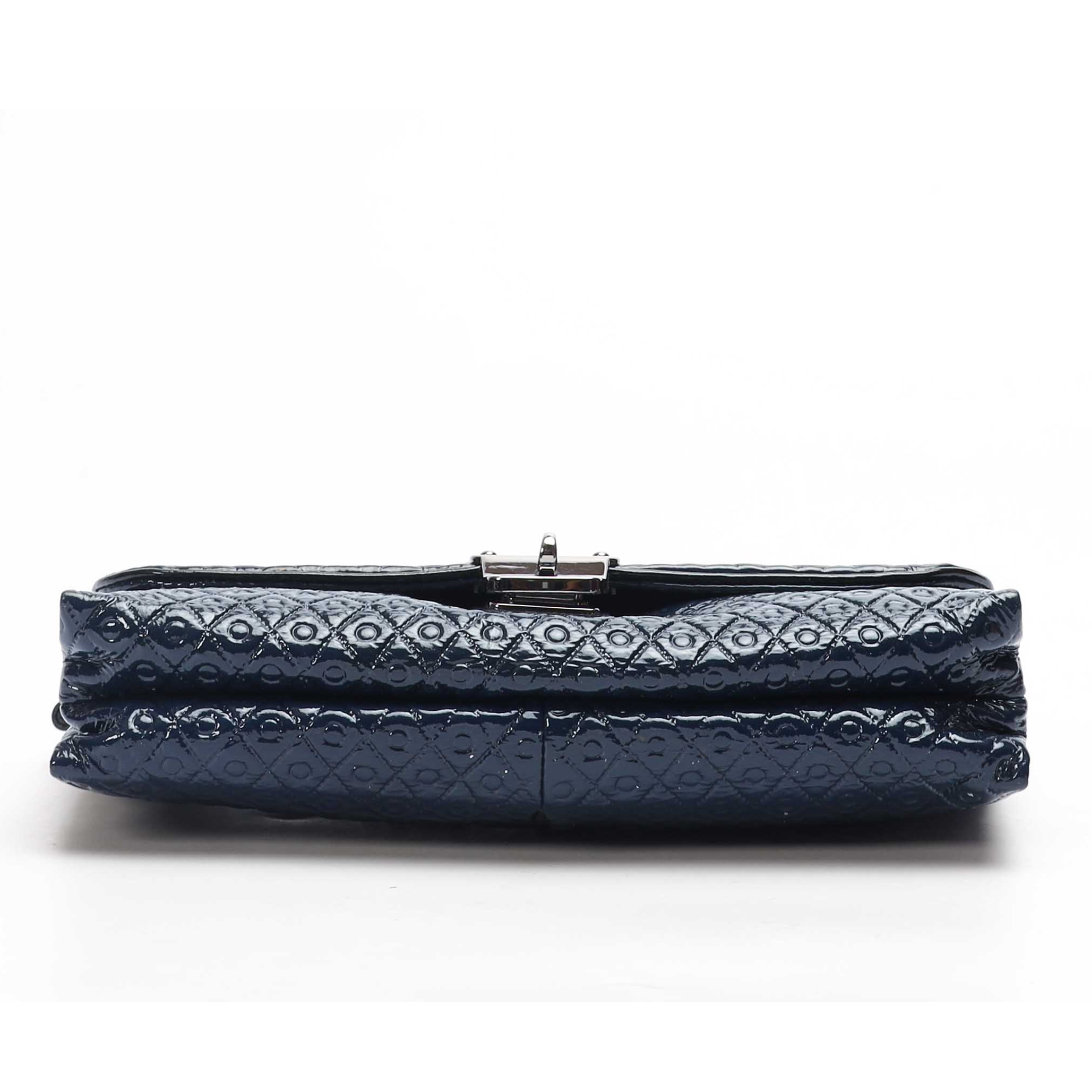 Tods Patent Signature Tracollina Mini Flap Shoulder Bag