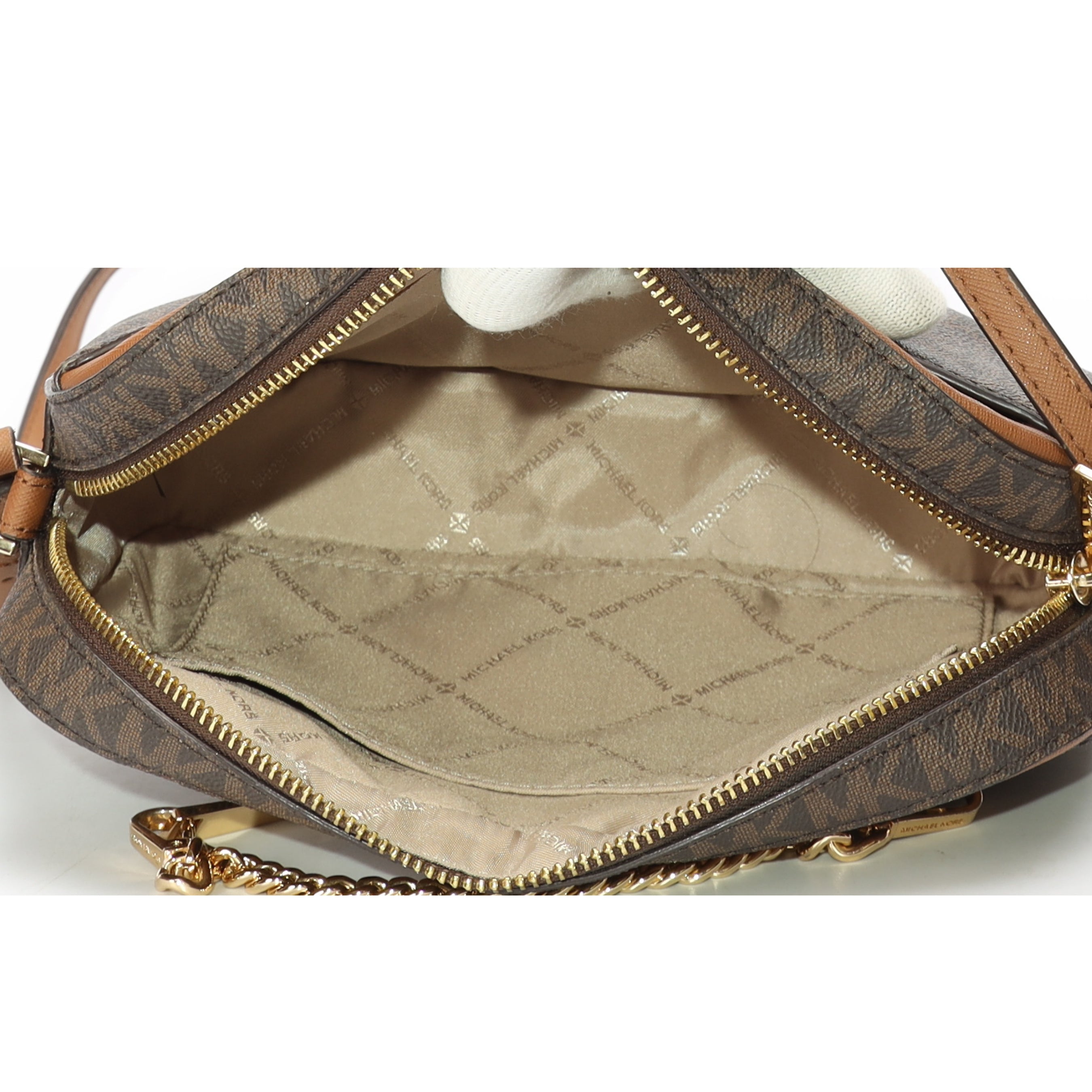Michael Kors Brown Jet Set Logo Crossbody Bag